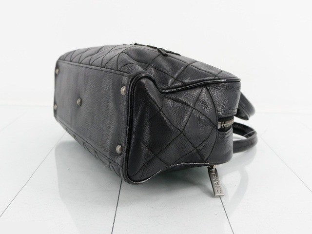 Matelassé caviar leather mini Boston bag, with sticker, serial number 6. — view 6