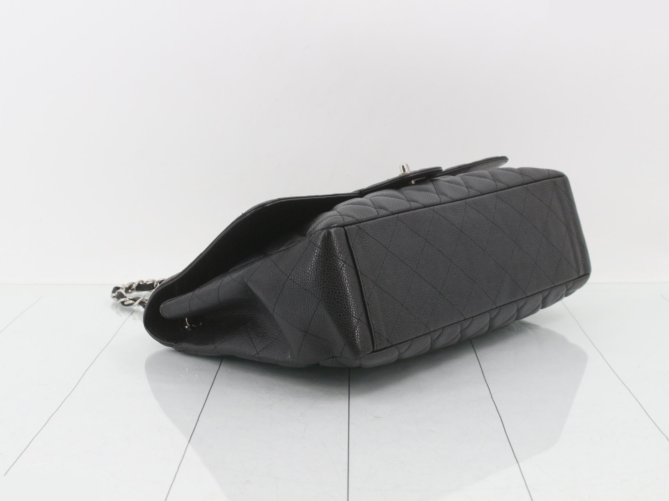Matelassé Caviar Skin Double Chain Shoulder Bag — view 5