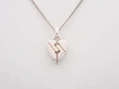 Cutout Necklace, 925 Sterling Silver, 11.2g, Chain approx. 45cm
