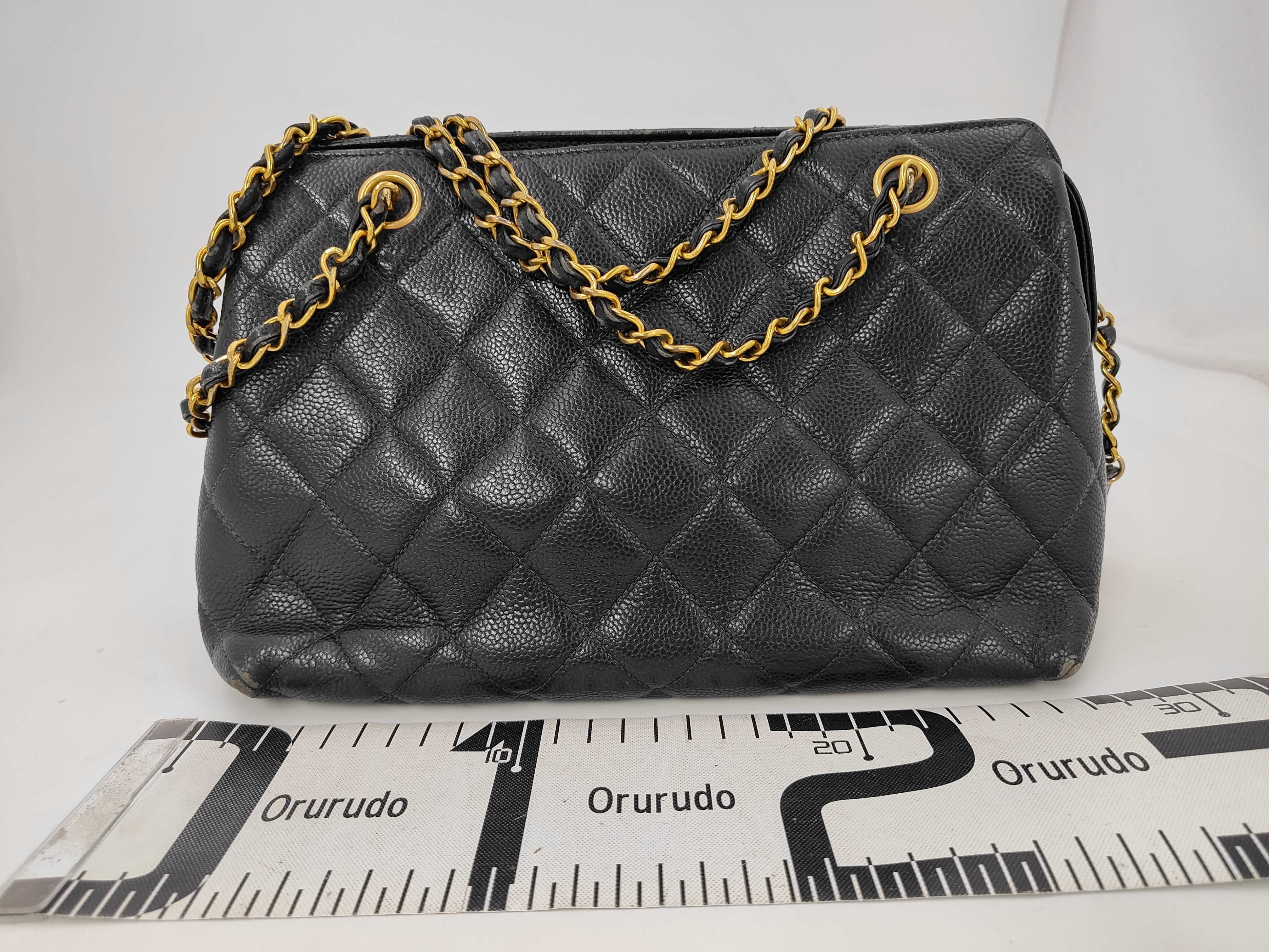 Caviar Skin Chain Semi Shoulder Bag — view 2