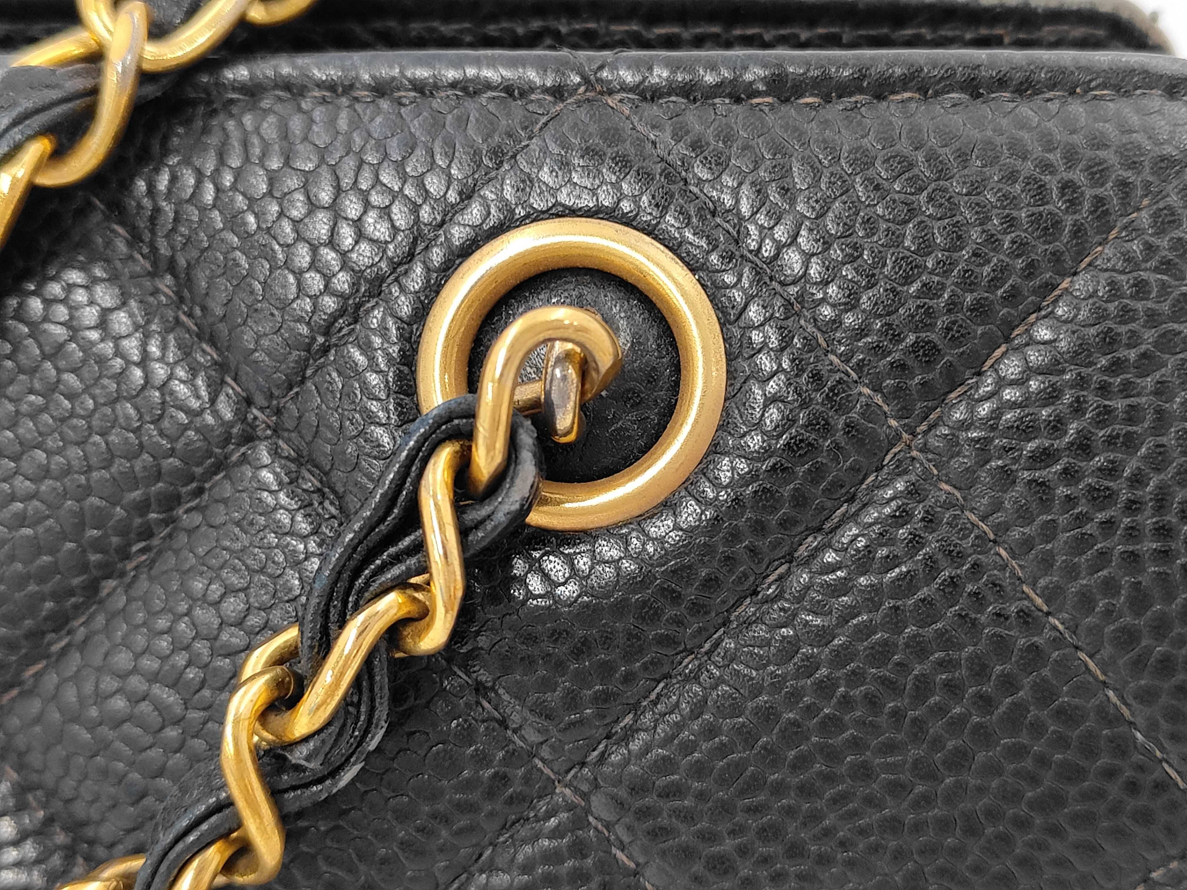 Caviar Skin Chain Semi Shoulder Bag — view 3