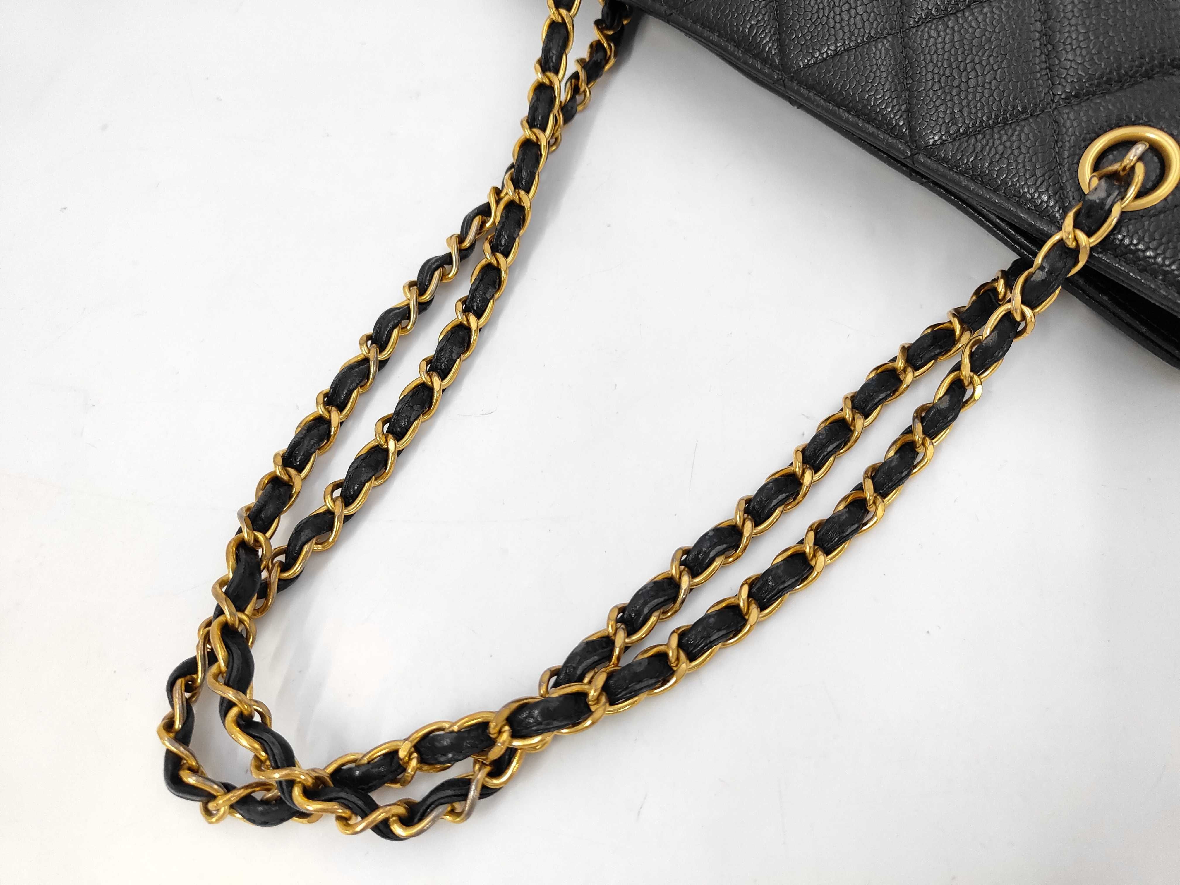 Caviar Skin Chain Semi Shoulder Bag — view 4