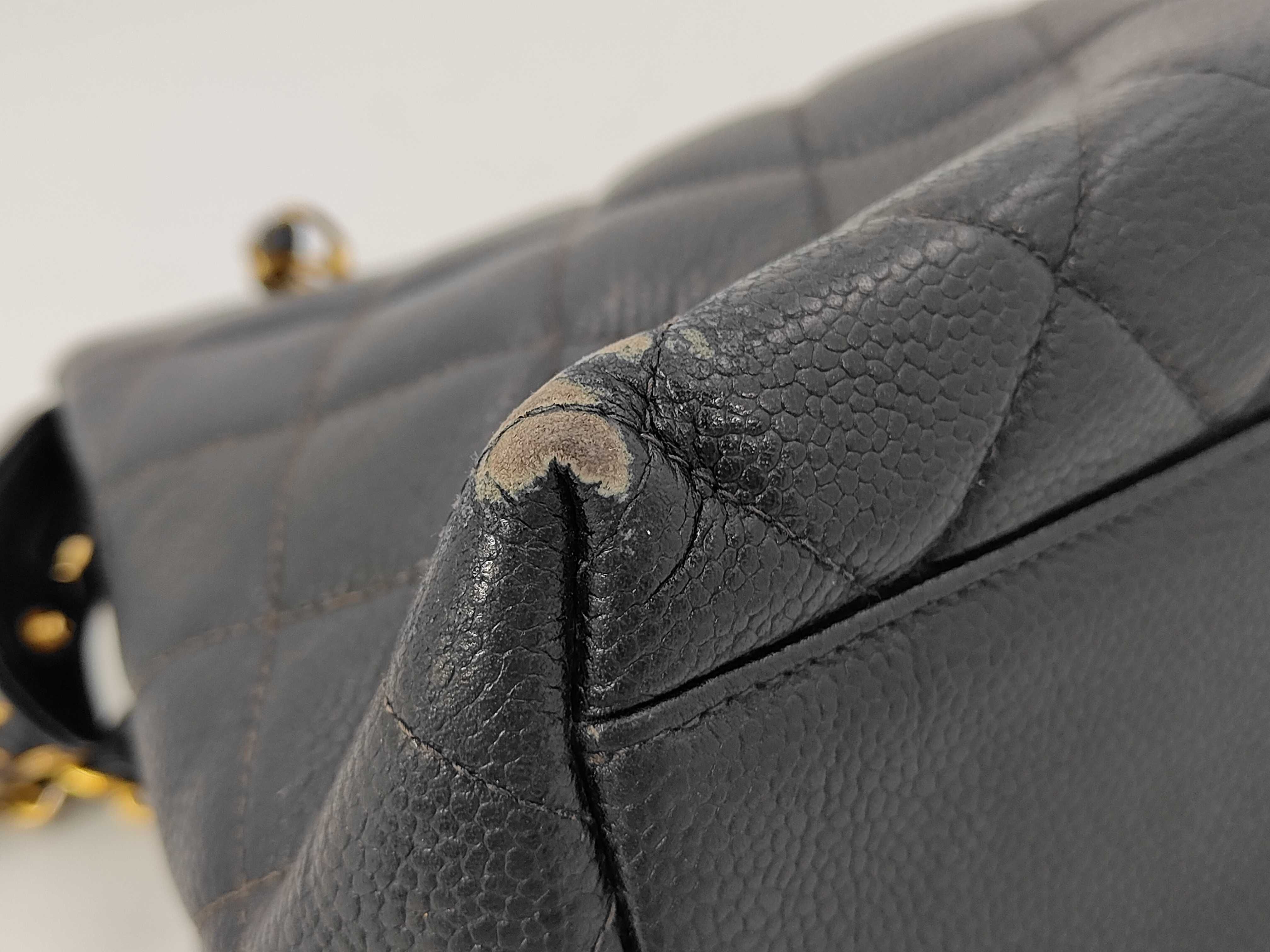 Caviar Skin Chain Semi Shoulder Bag — view 6