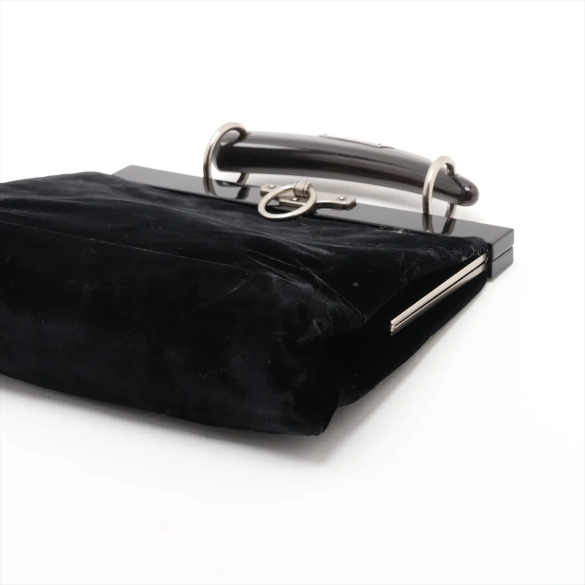 Mombasa Velvet Handbag, Black — view 3