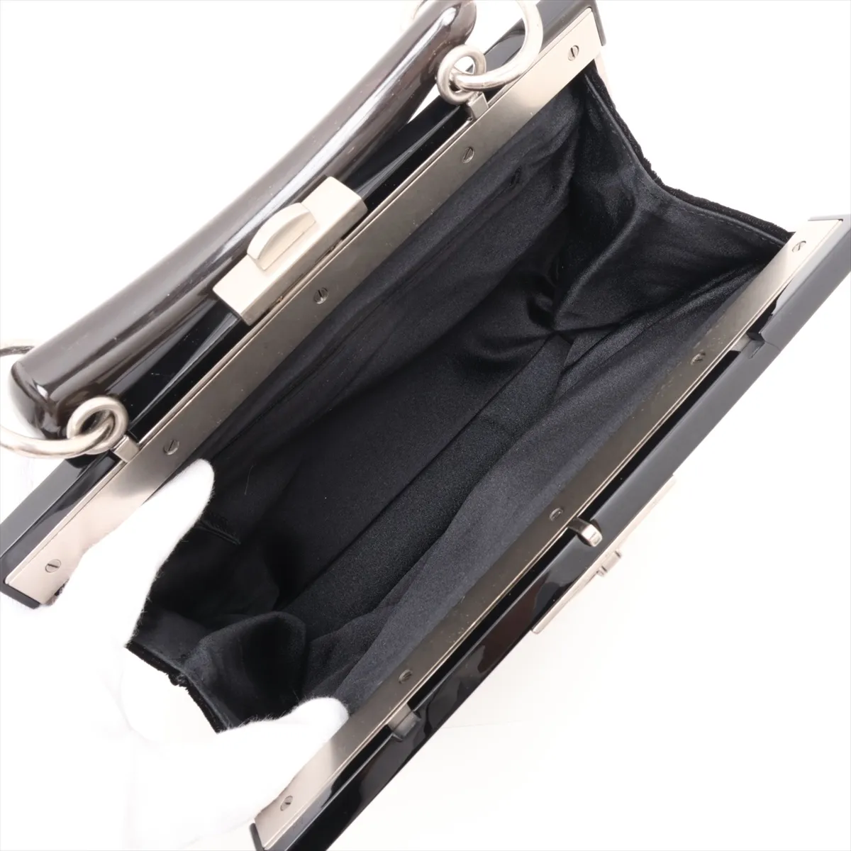 Mombasa Velvet Handbag, Black — view 7