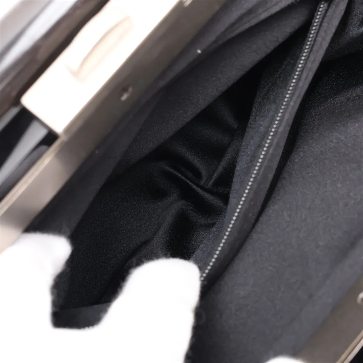 Mombasa Velvet Handbag, Black — view 8