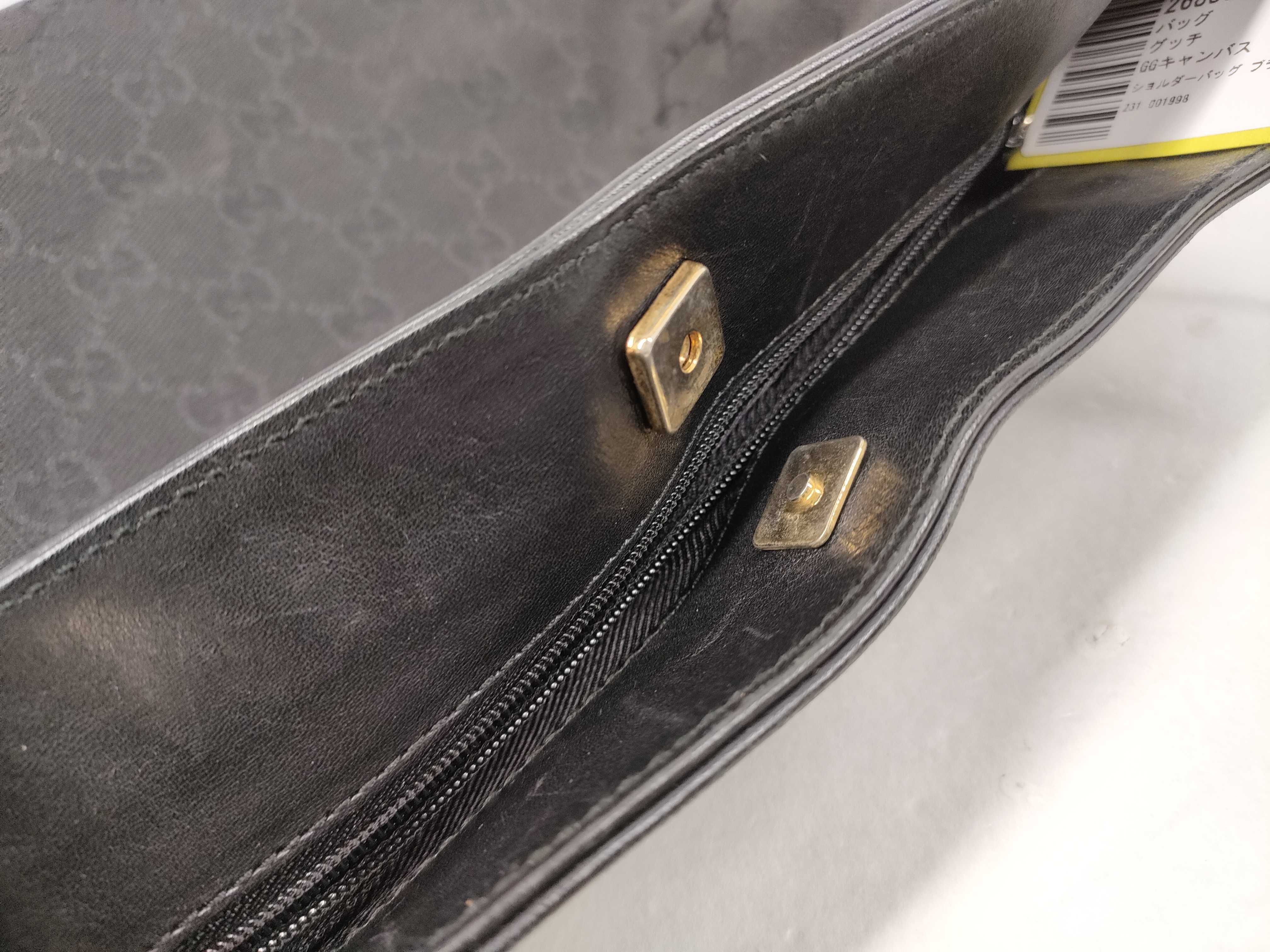 GG Canvas Shoulder Bag, Black — view 8