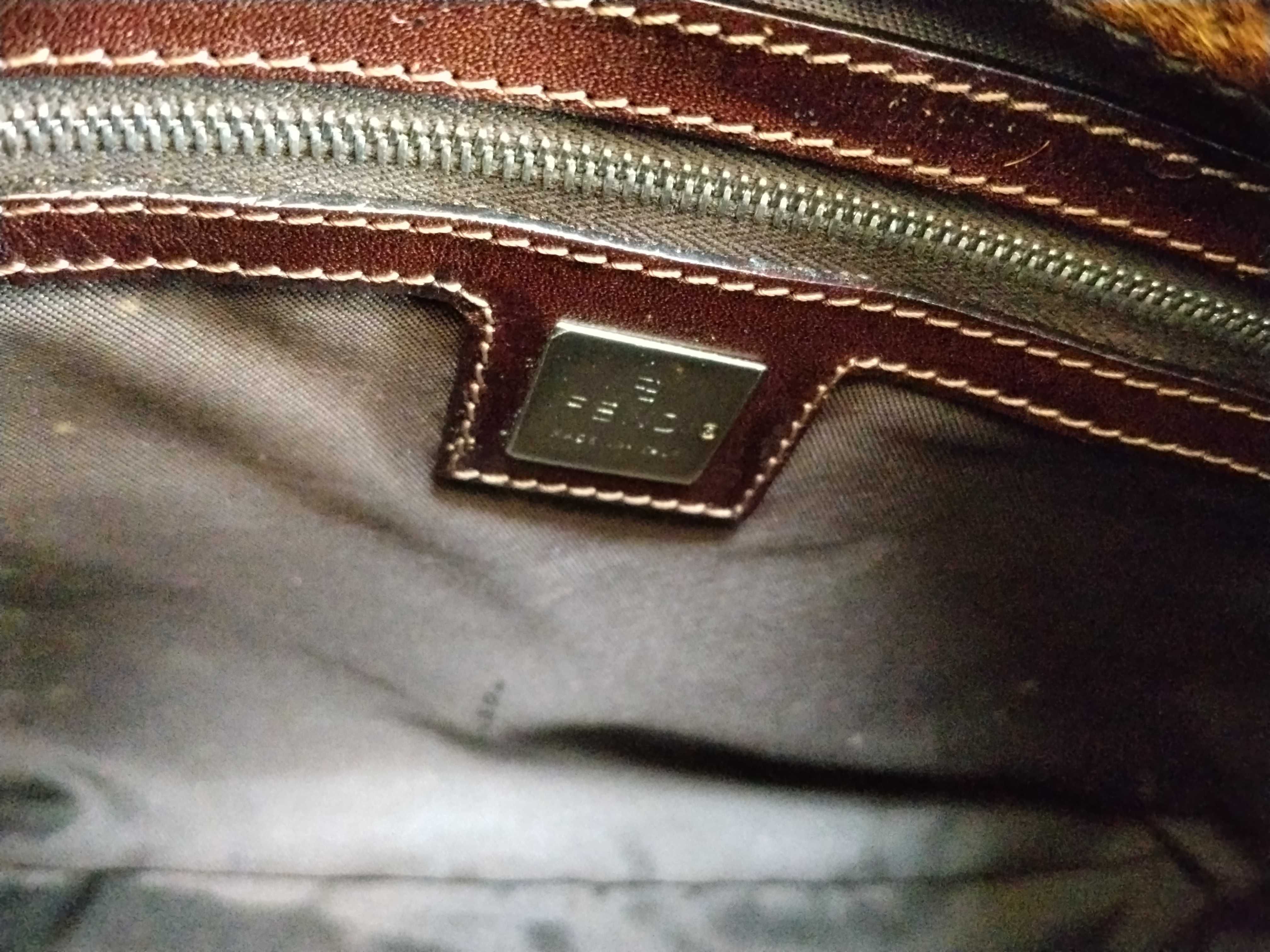 Mamma Fendi Calf Hair Mamma Bucket Handbag — view 12