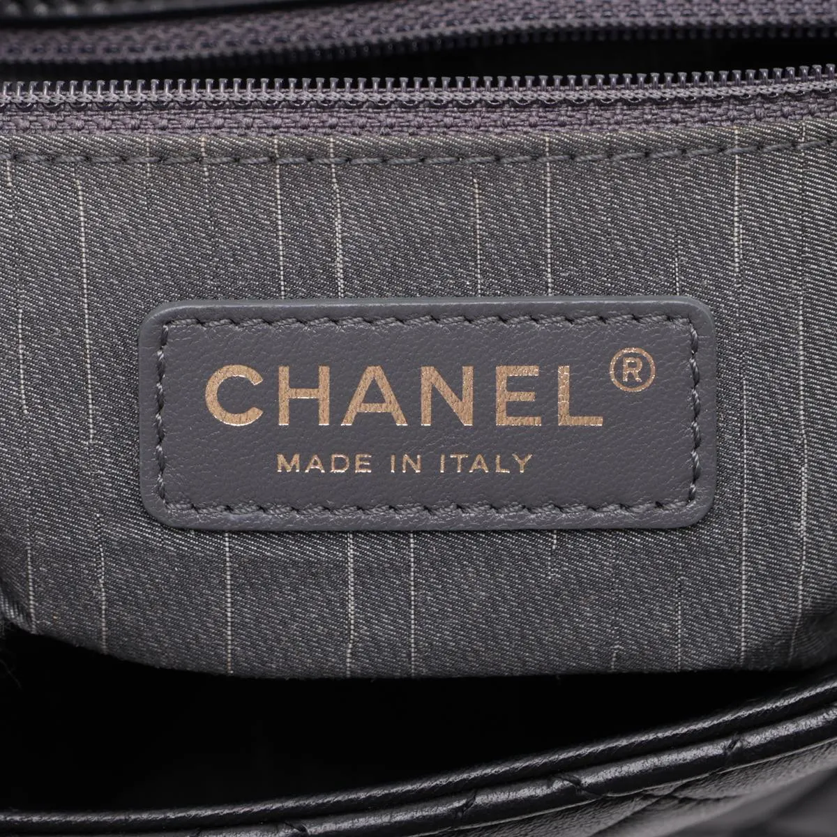 Matelassé Lambskin Single Flap Single Chain Bag, Black with Gold Hardware, 17746531, Serial Number 17 — view 9