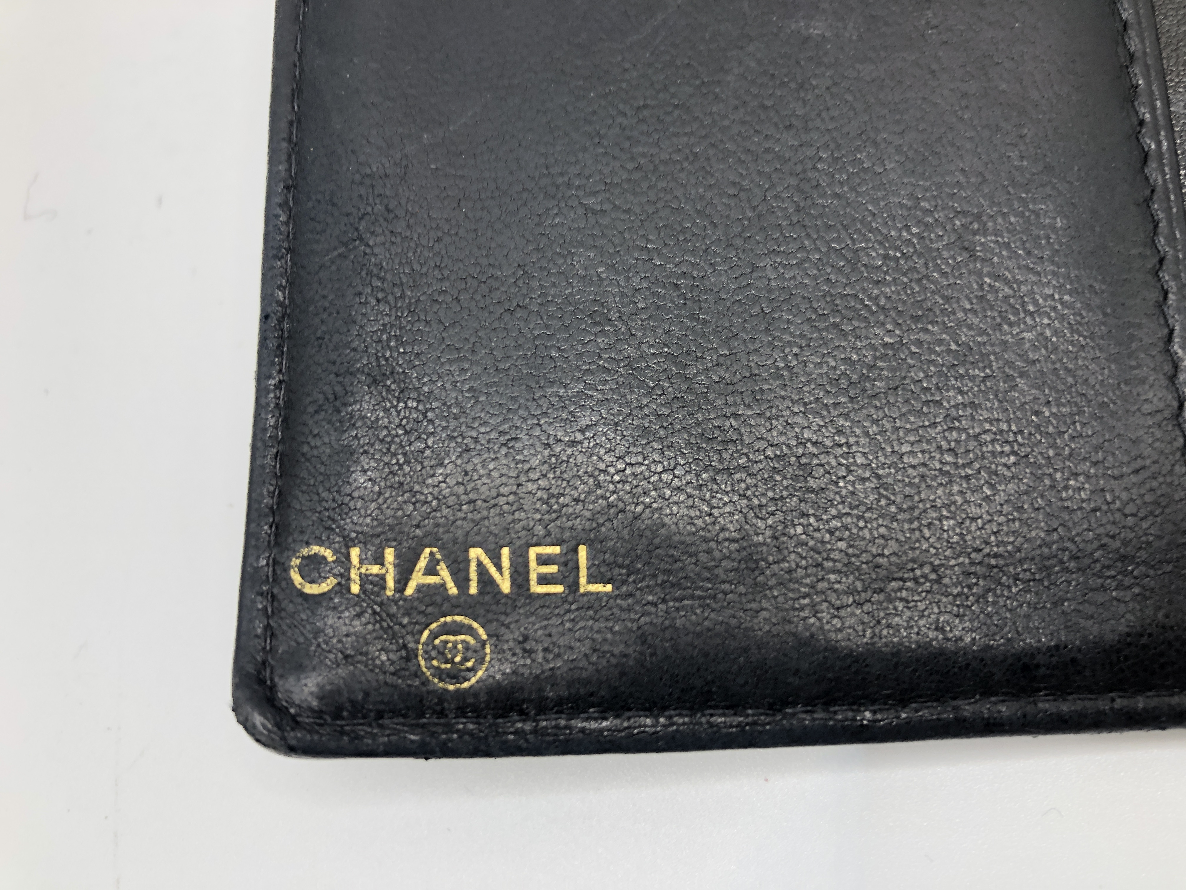 Caviar Skin Coco Mark Bifold Wallet with Seal 8551356 Caviar Skin Black Wallet with Guarantee Card — view 4