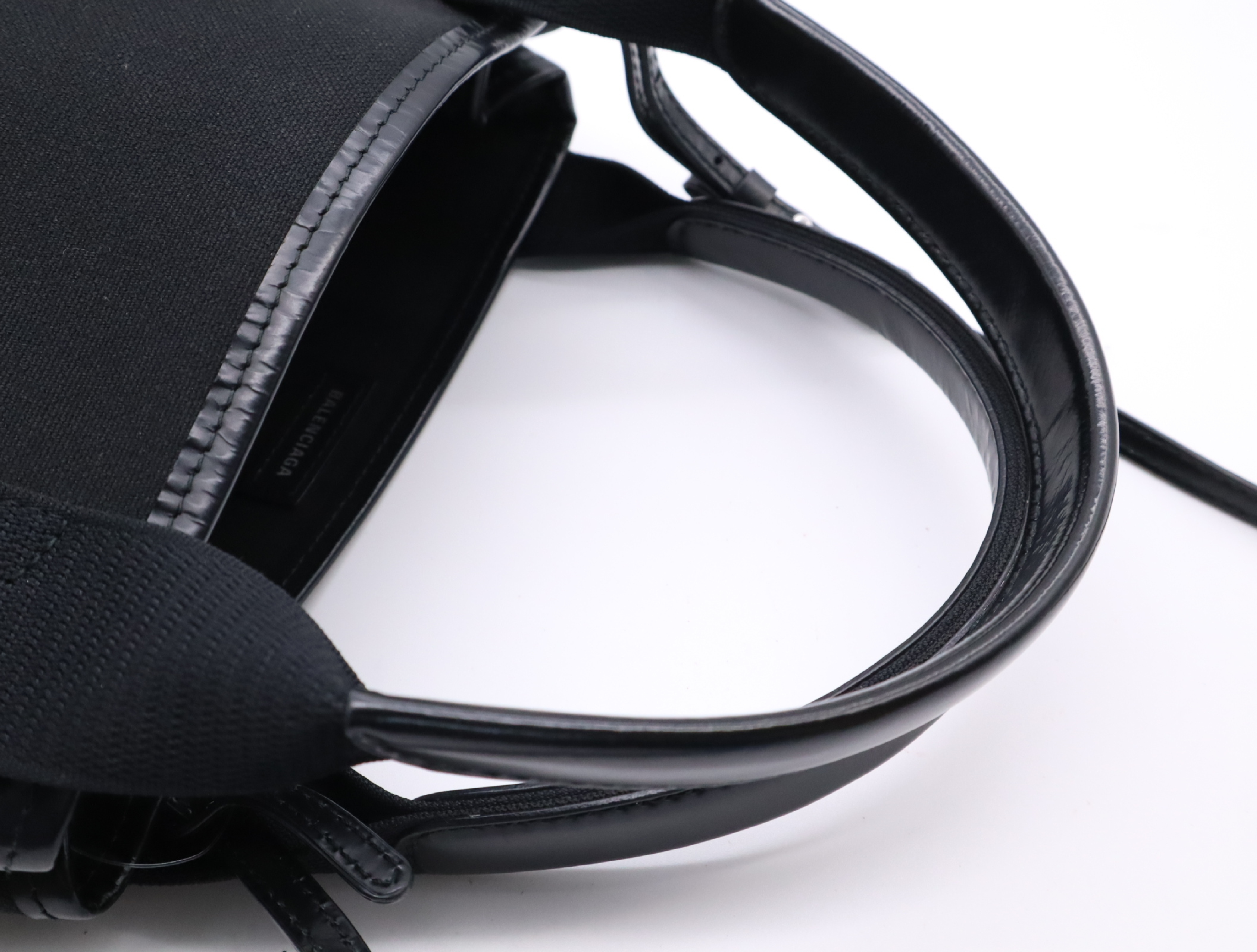 390346 Canvas Navy Cabas XS Handbag with Strap and Pouch — view 11