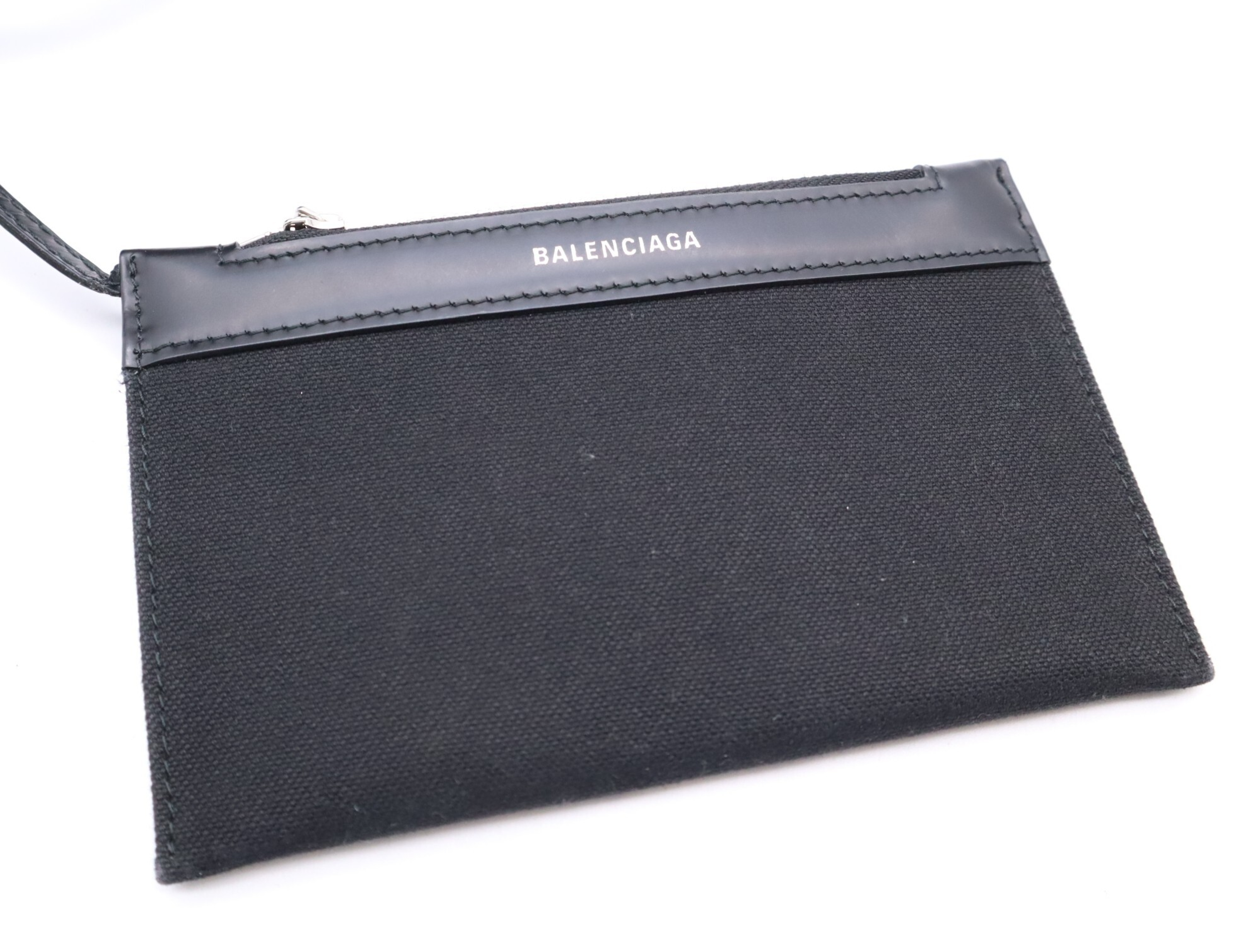390346 Canvas Navy Cabas XS Handbag with Strap and Pouch — view 13