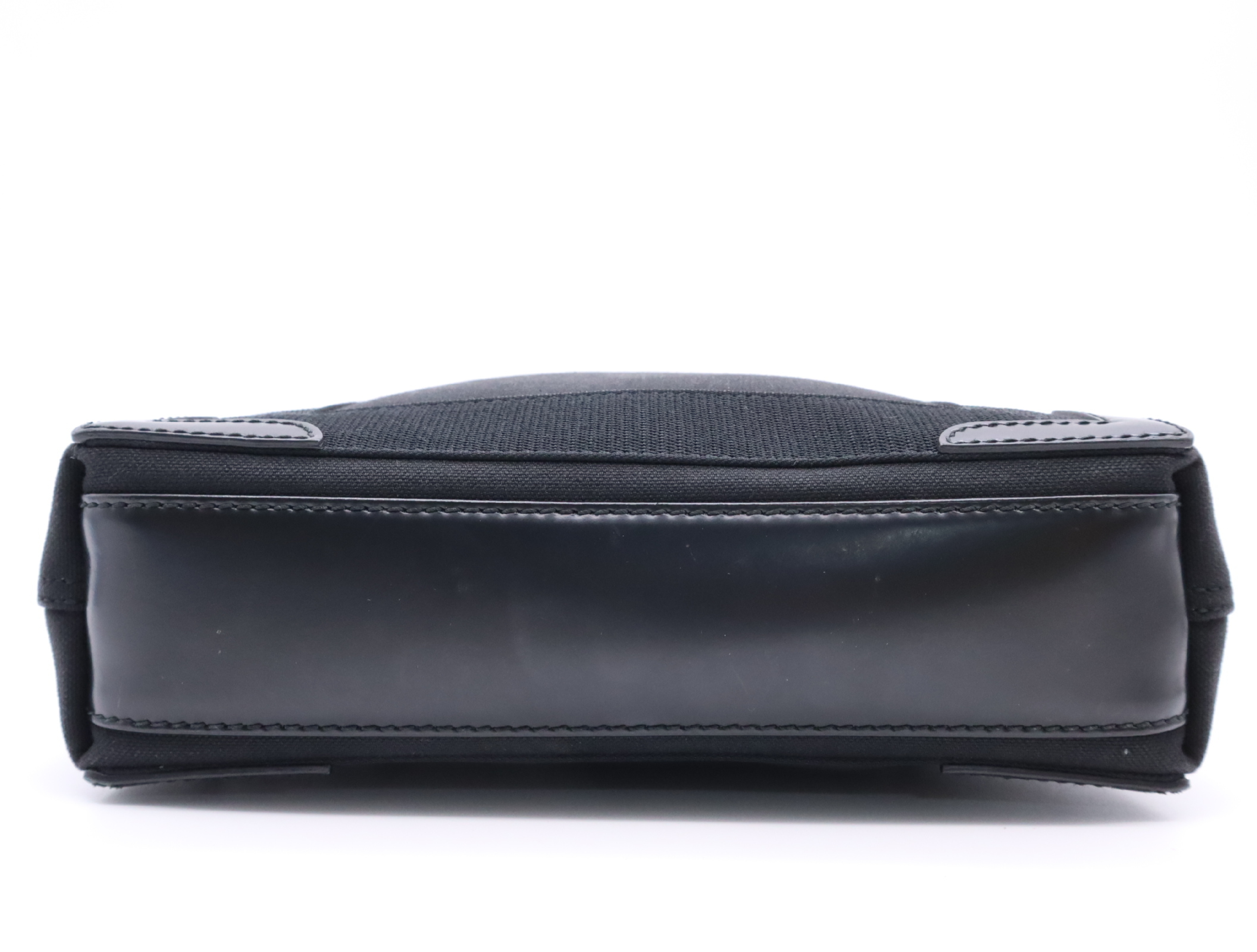 390346 Canvas Navy Cabas XS Handbag with Strap and Pouch — view 4