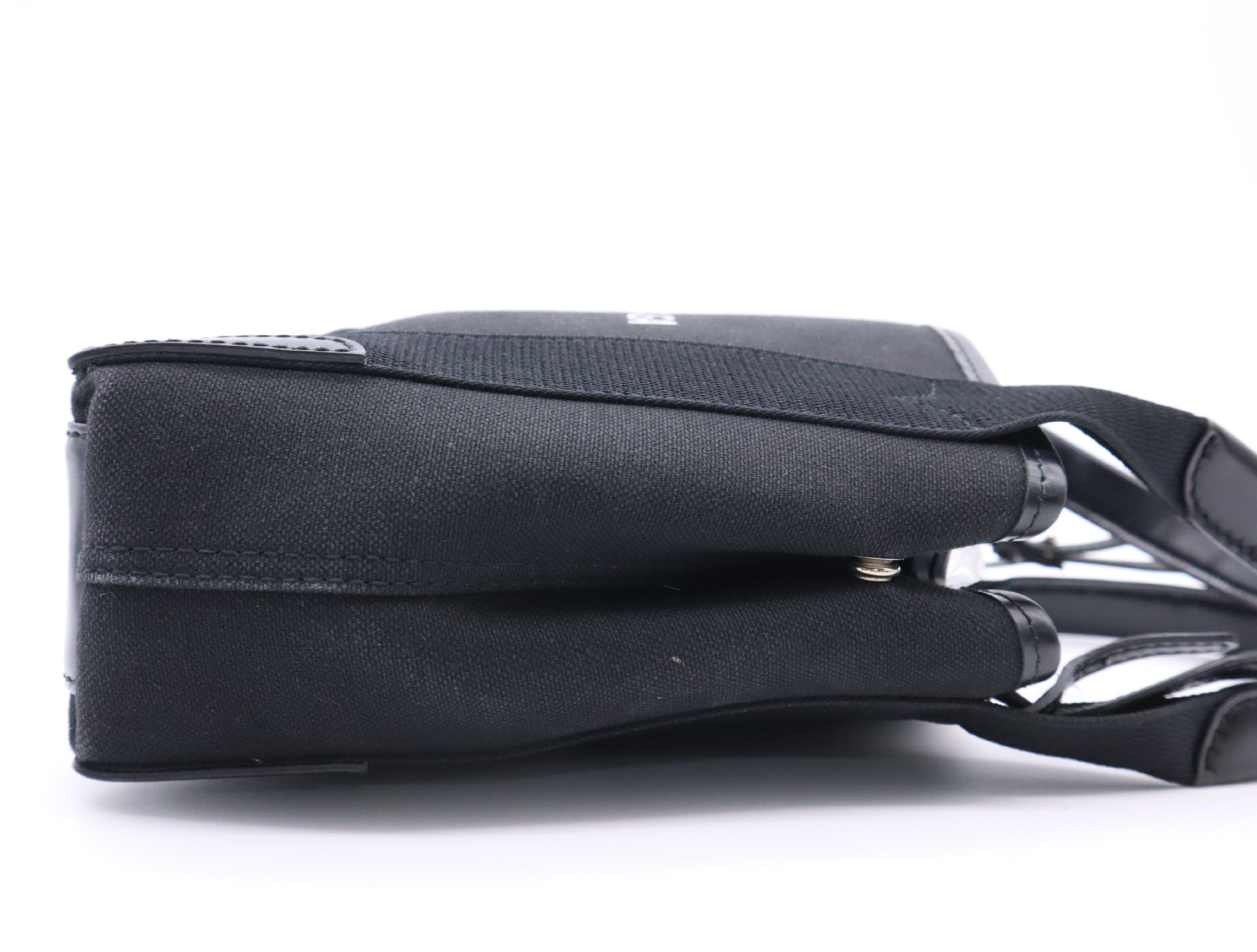 390346 Canvas Navy Cabas XS Handbag with Strap and Pouch — view 5