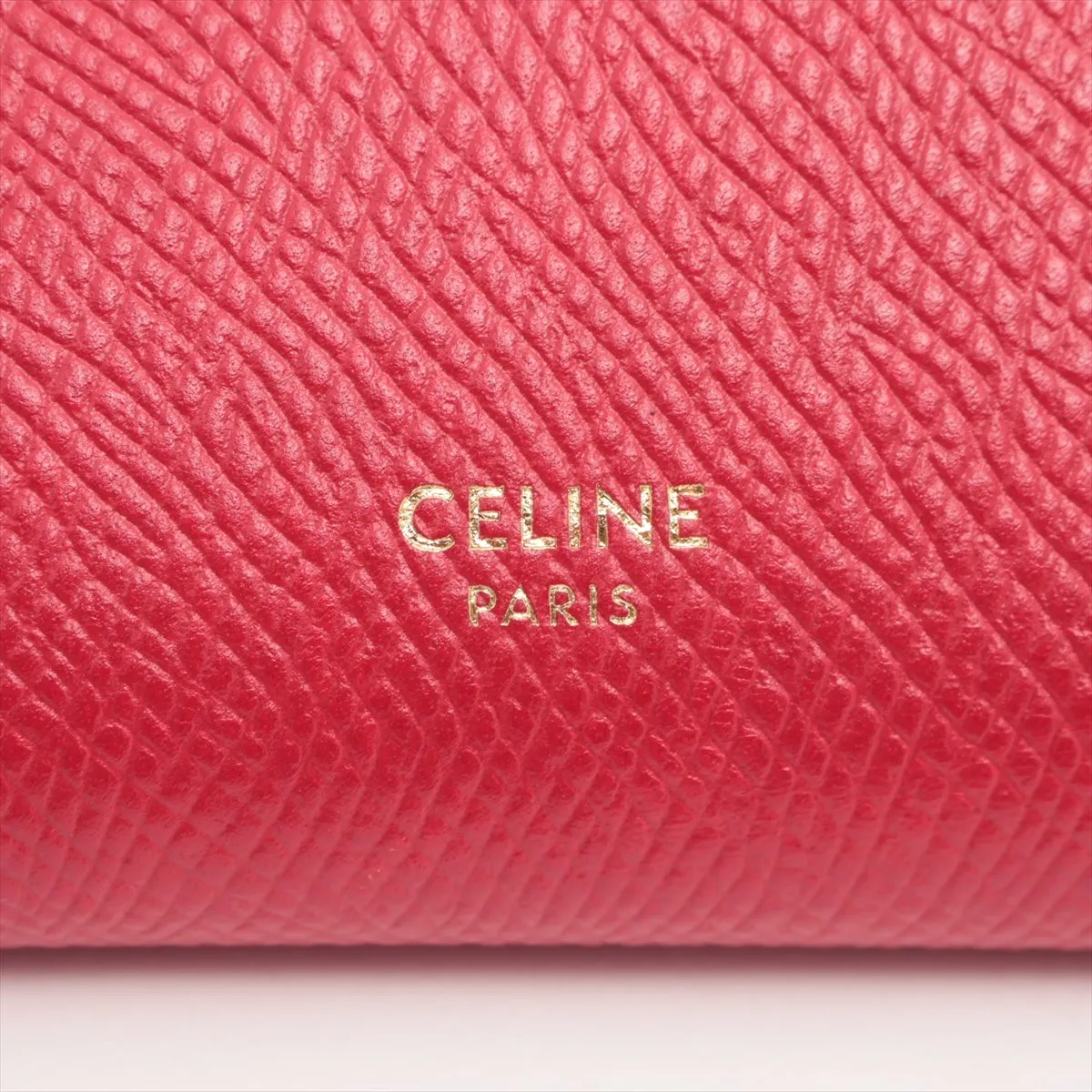 Medium Strap Leather Compact Wallet Red — view 8