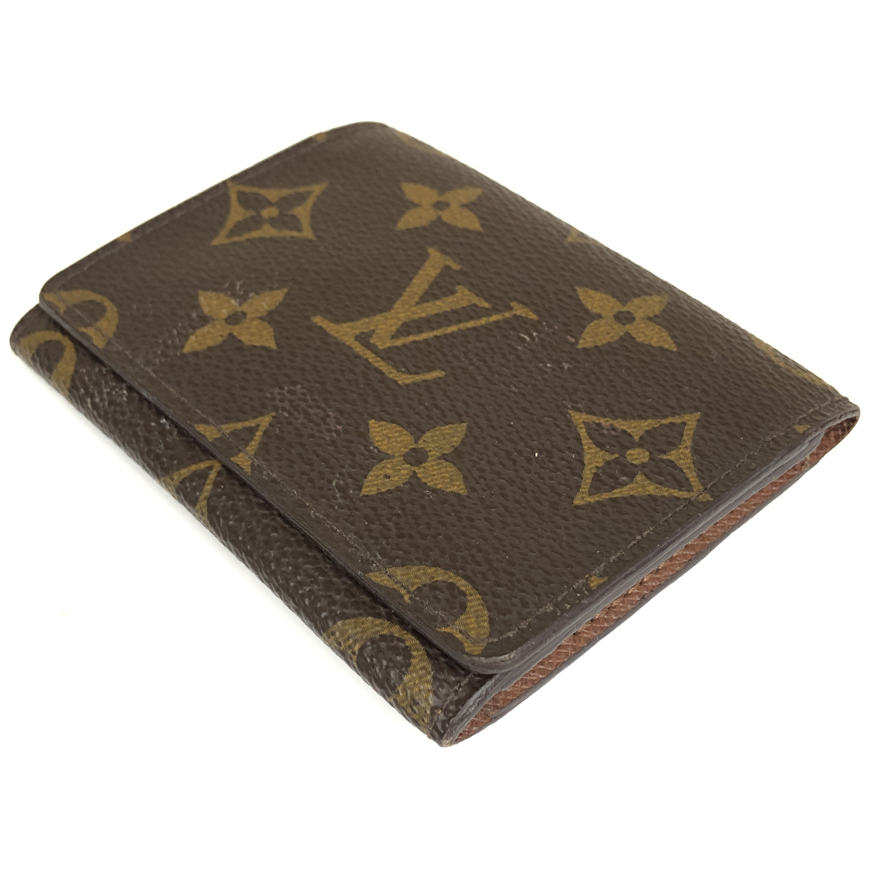 No stickiness Louis Vuitton Monogram Enveloppe Carte de Visite M62920 Card Case CA4028 Business Card Holder Pass Case Made in Spain Card Case — view 3