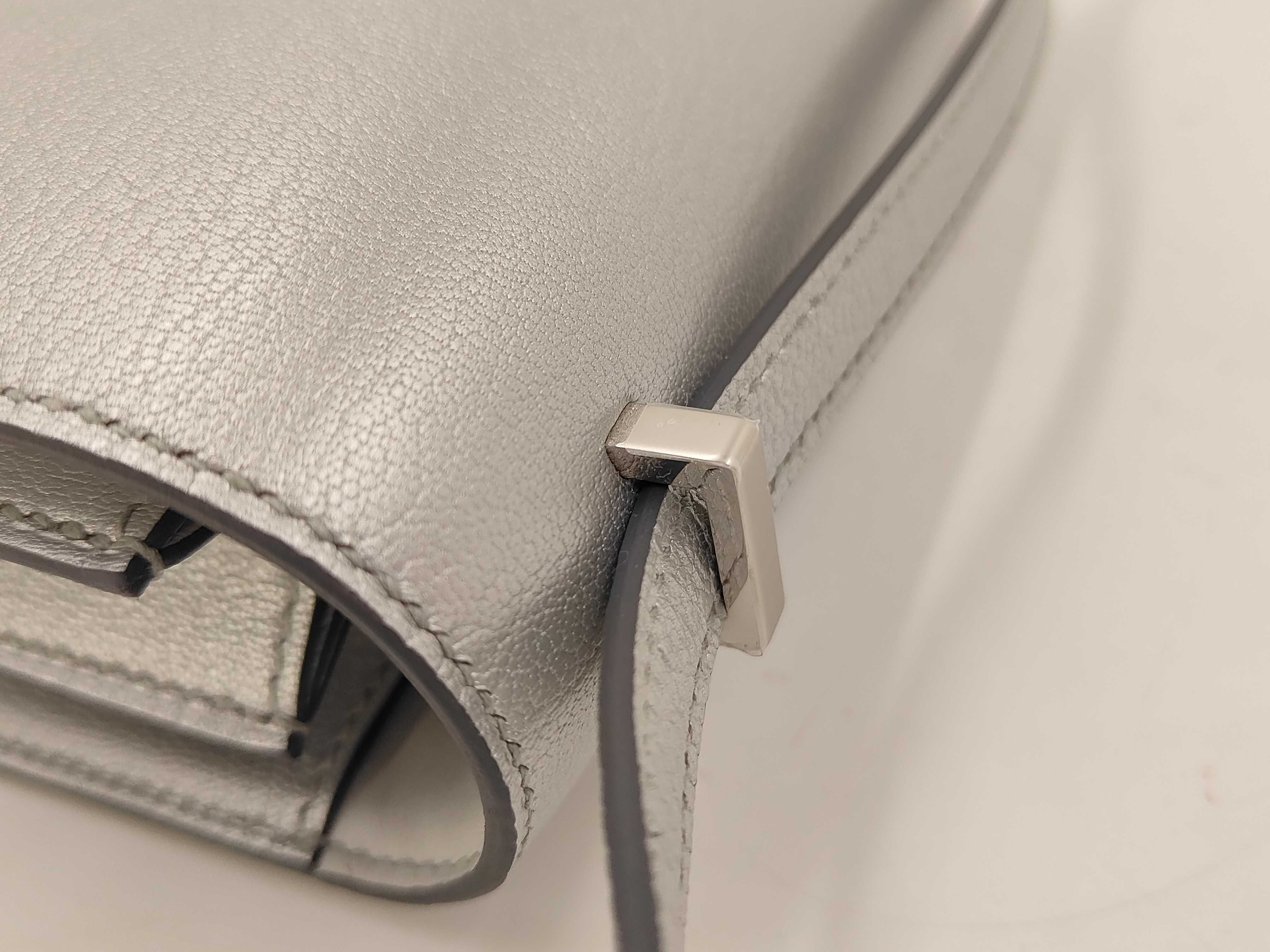 Constance Mini Chevre Argent Silver Hardware G Stamp Shoulder Bag — view 5