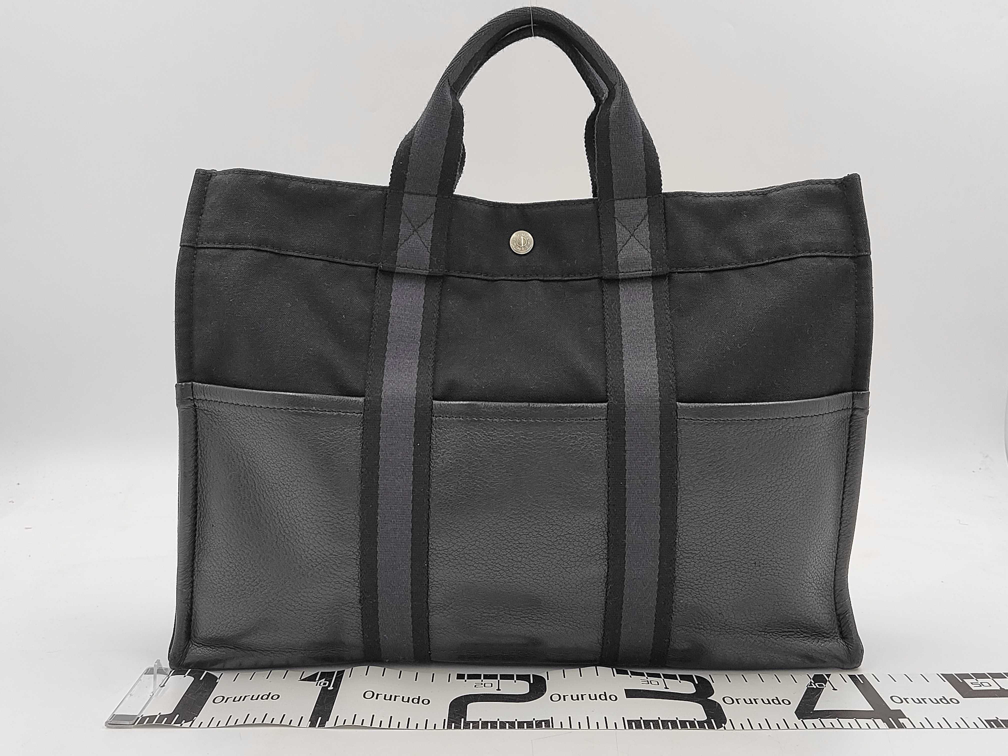 Tote Bag Fourre-Tout MM Half Leather Black x Dark Gray Tote Bag — view 2