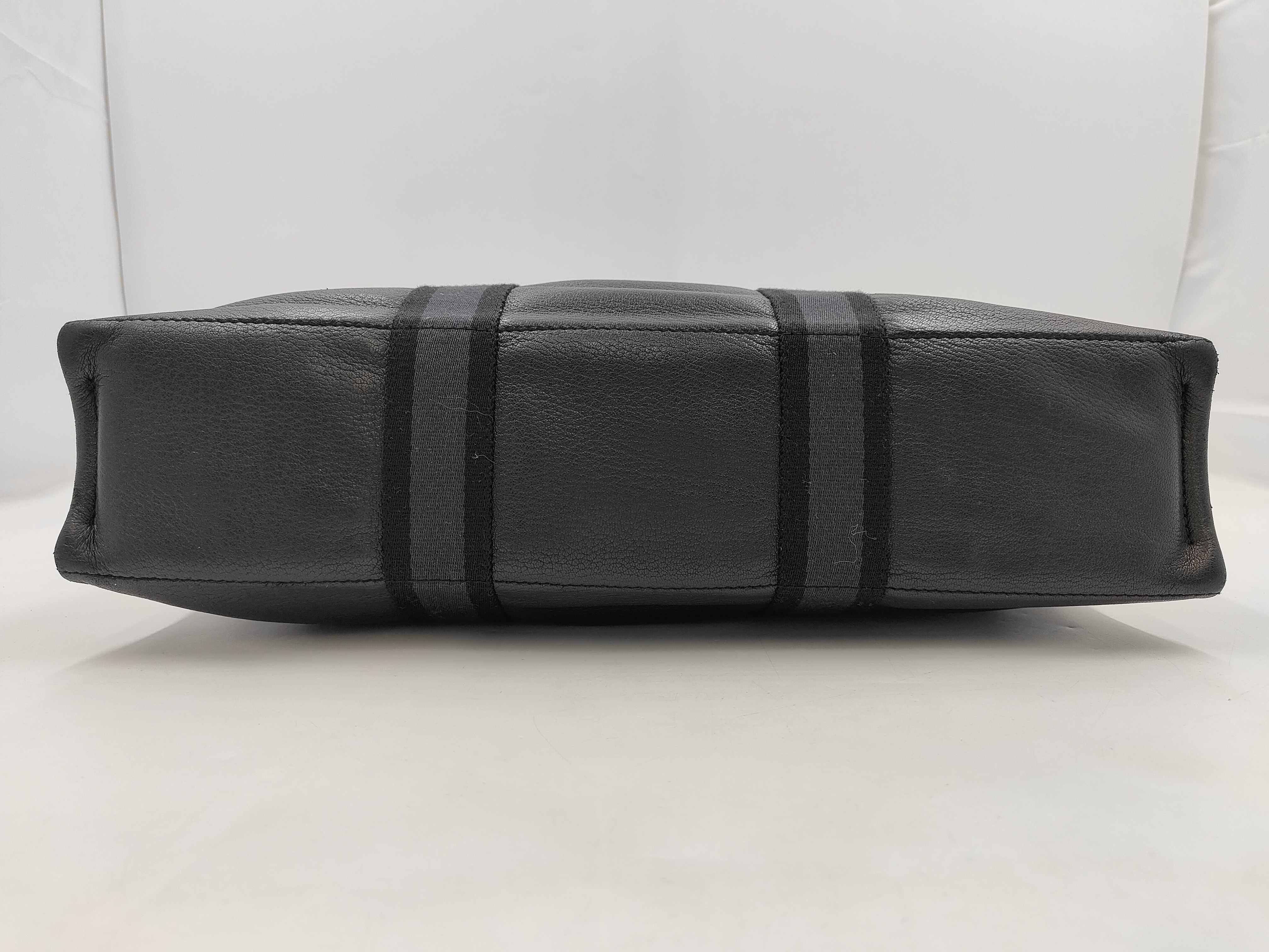 Tote Bag Fourre-Tout MM Half Leather Black x Dark Gray Tote Bag — view 6