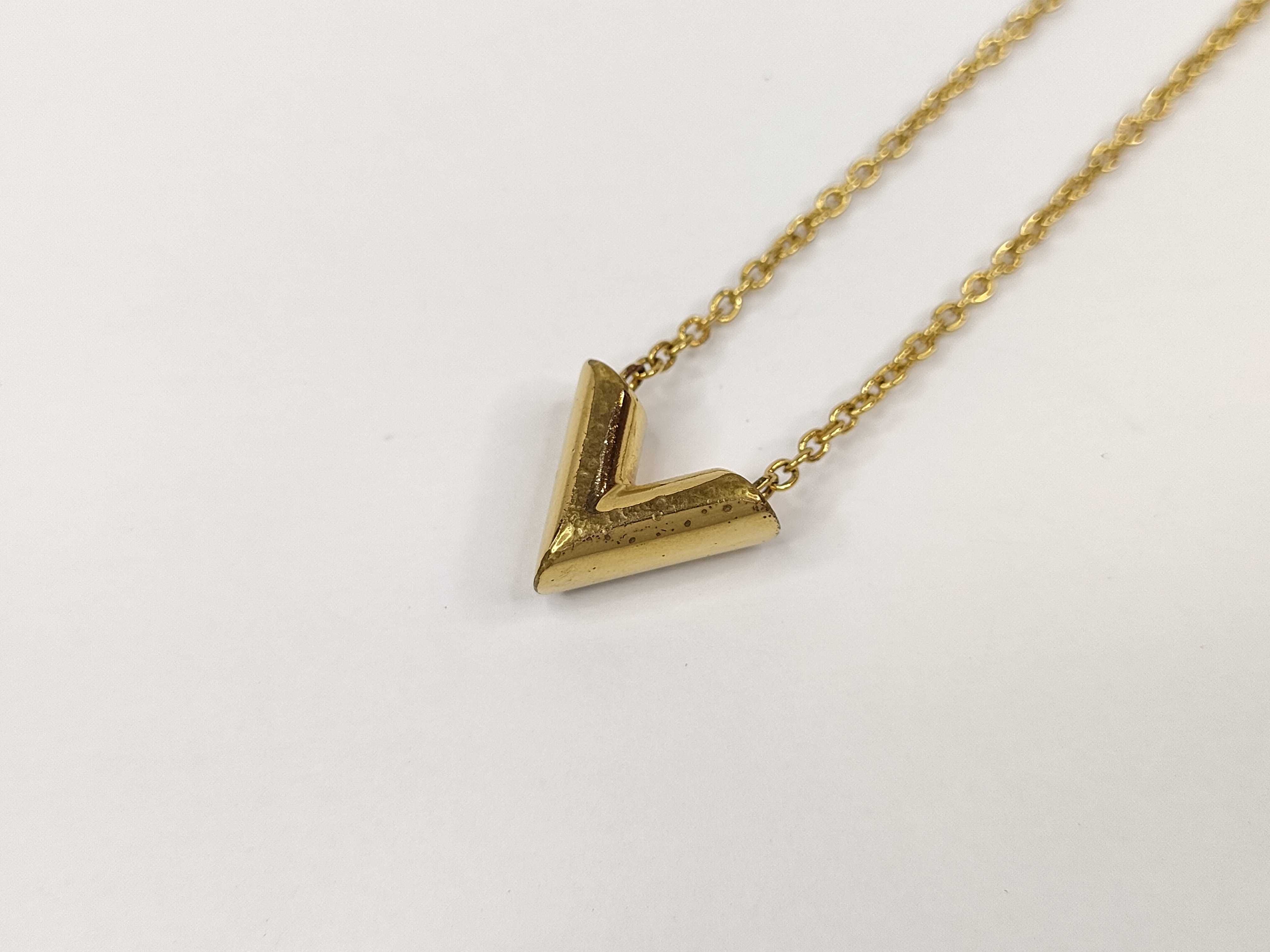 Essentiel V Gold Tone Pendant Necklace — view 3