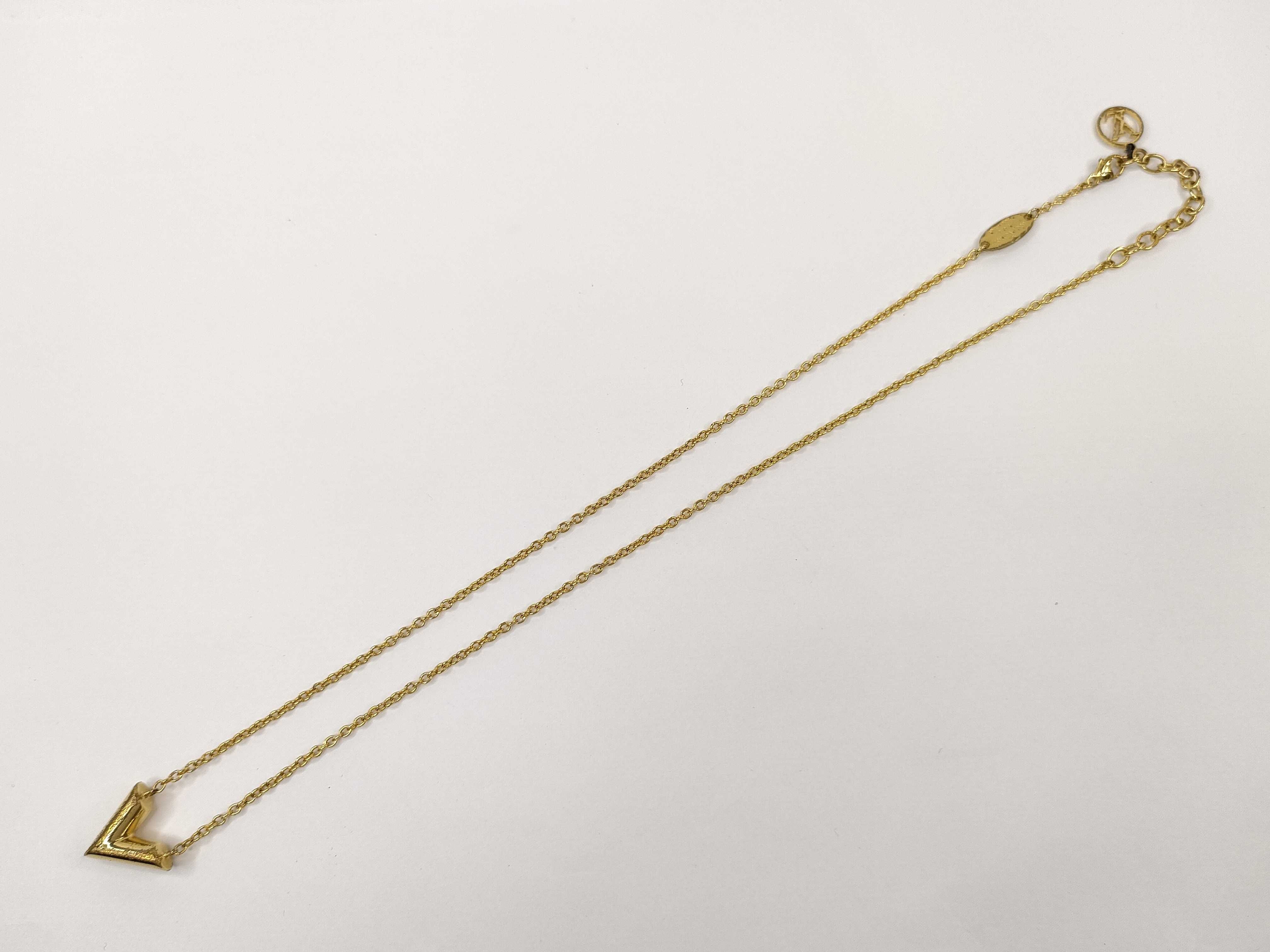 Essentiel V Gold Tone Pendant Necklace — view 10
