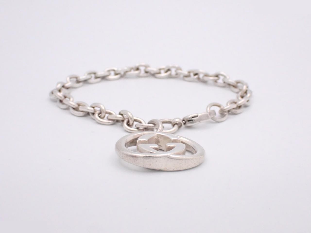 Interlocking G Bracelet, 925 Sterling Silver, 21.0g, Wrist Circumference Approx. 18cm