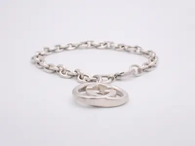 Interlocking G Bracelet, 925 Sterling Silver, 21.0g, Wrist Circumference Approx. 18cm
