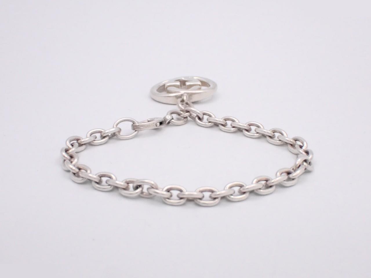 Interlocking G Bracelet, 925 Sterling Silver, 21.0g, Wrist Circumference Approx. 18cm — view 2