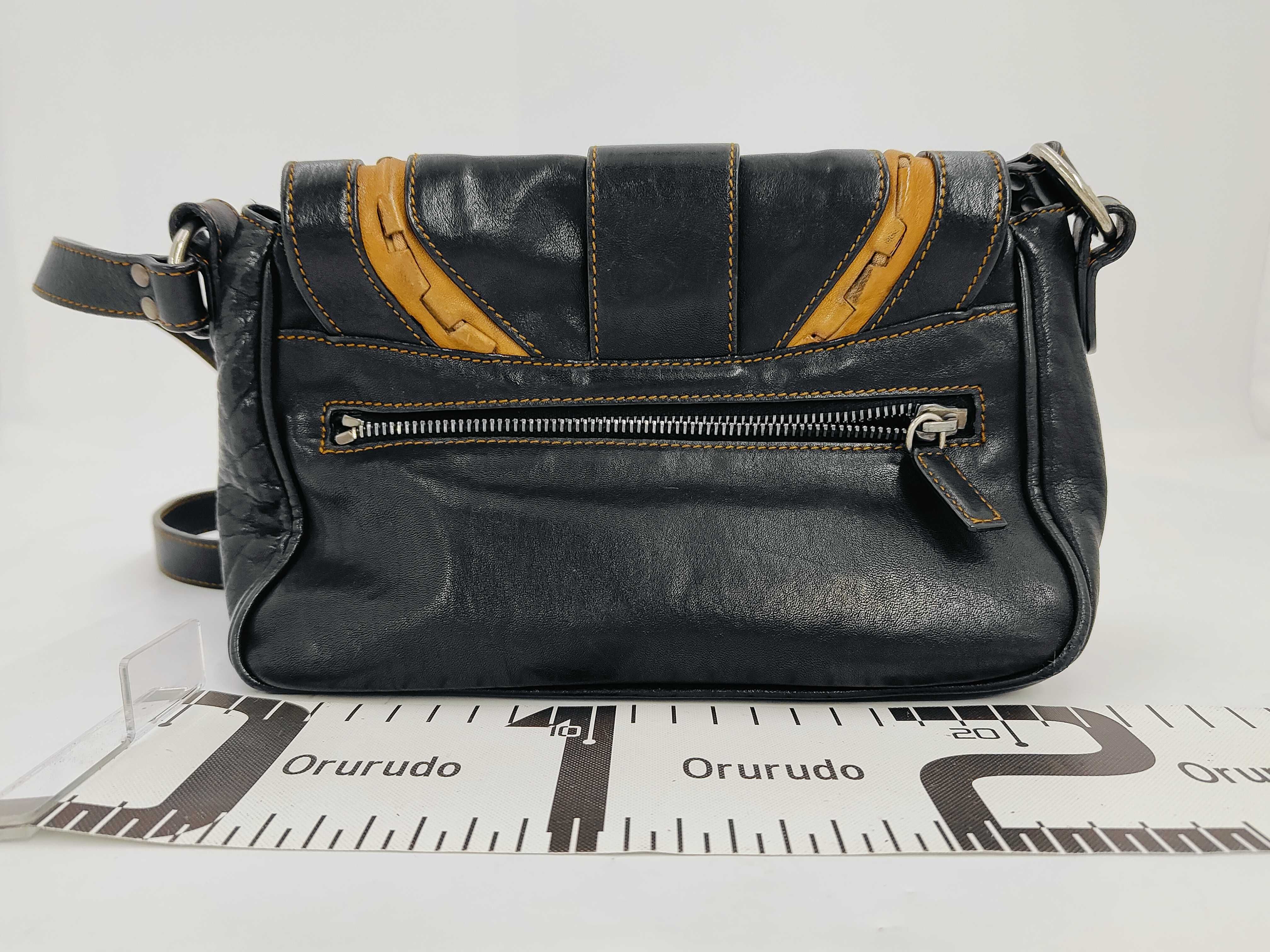 Gaucho Mini Leather Black Shoulder Bag — view 2