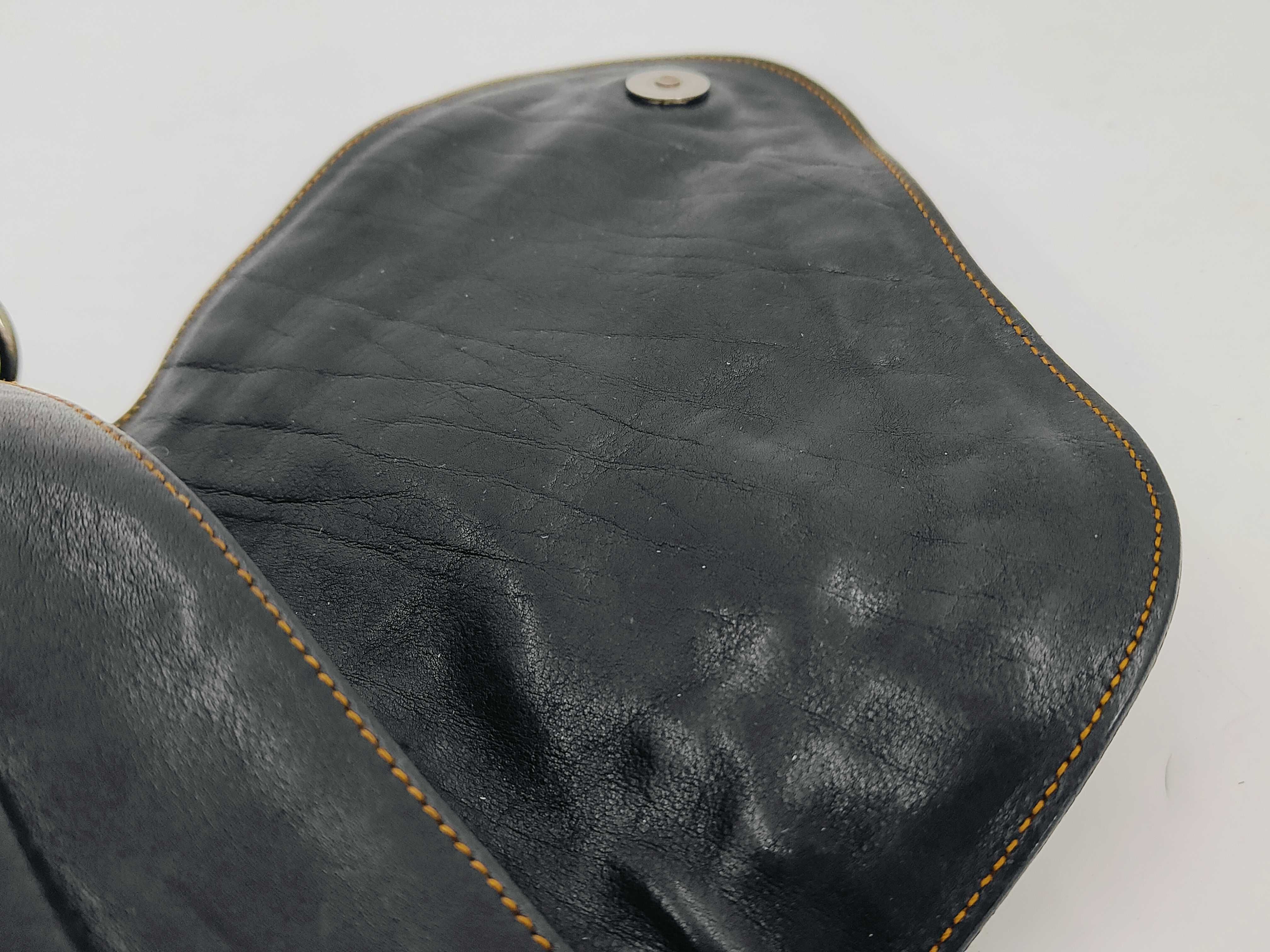 Gaucho Mini Leather Black Shoulder Bag — view 11