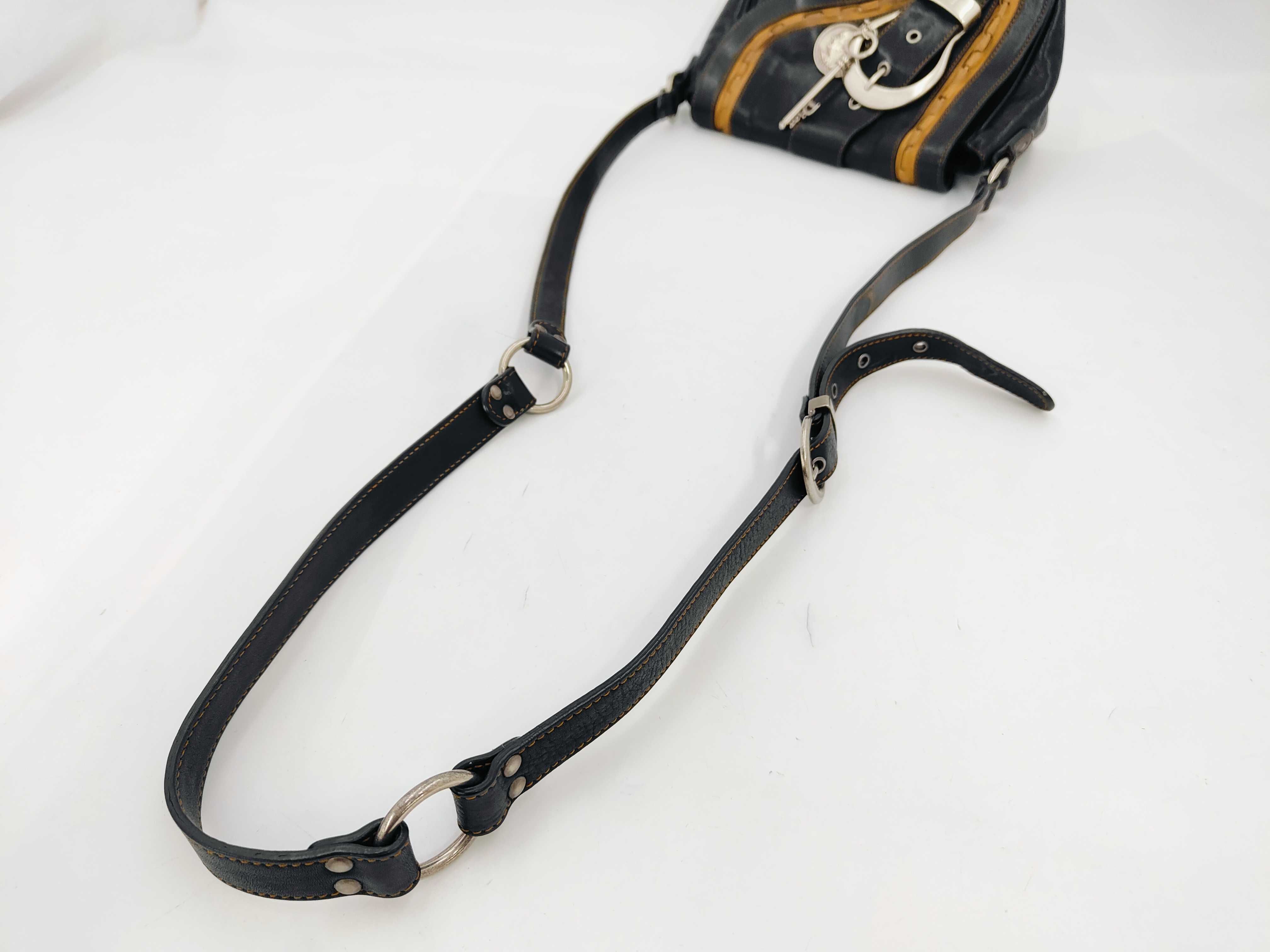 Gaucho Mini Leather Black Shoulder Bag — view 3