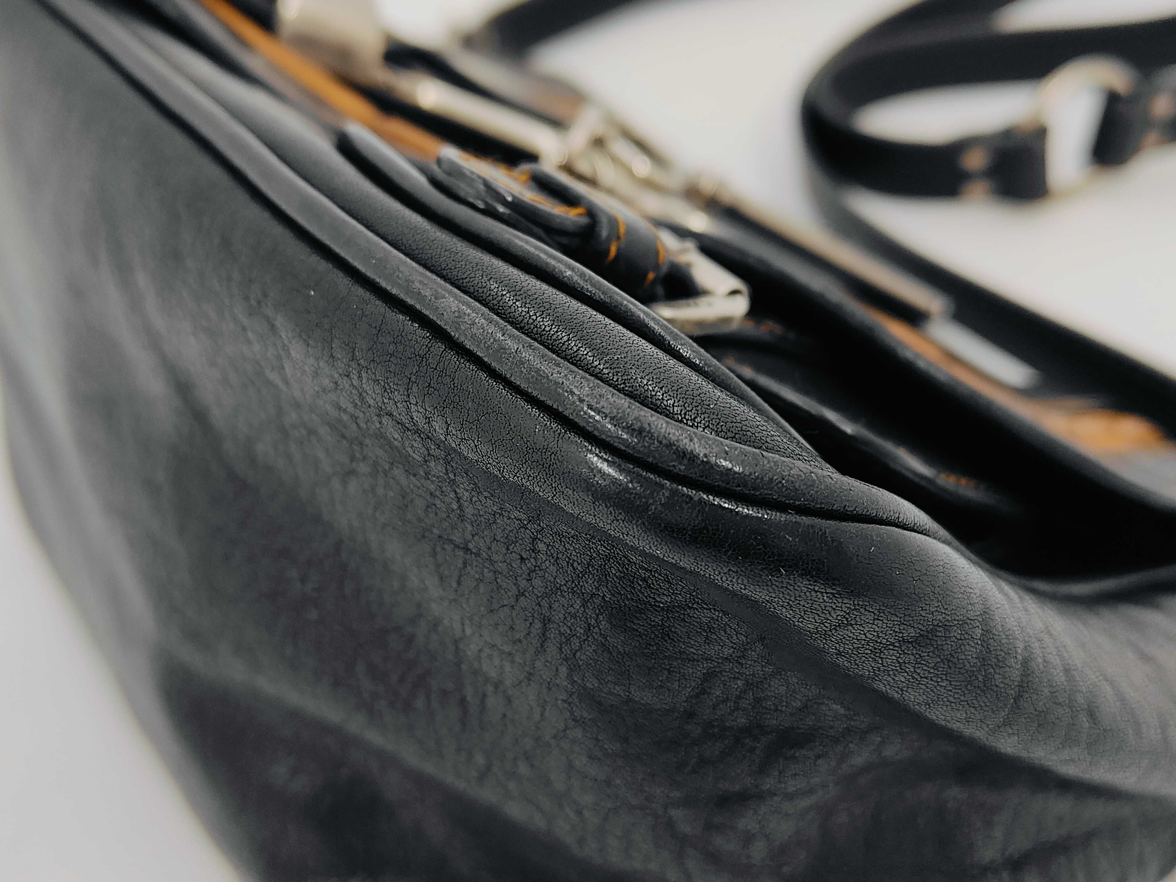 Gaucho Mini Leather Black Shoulder Bag — view 7