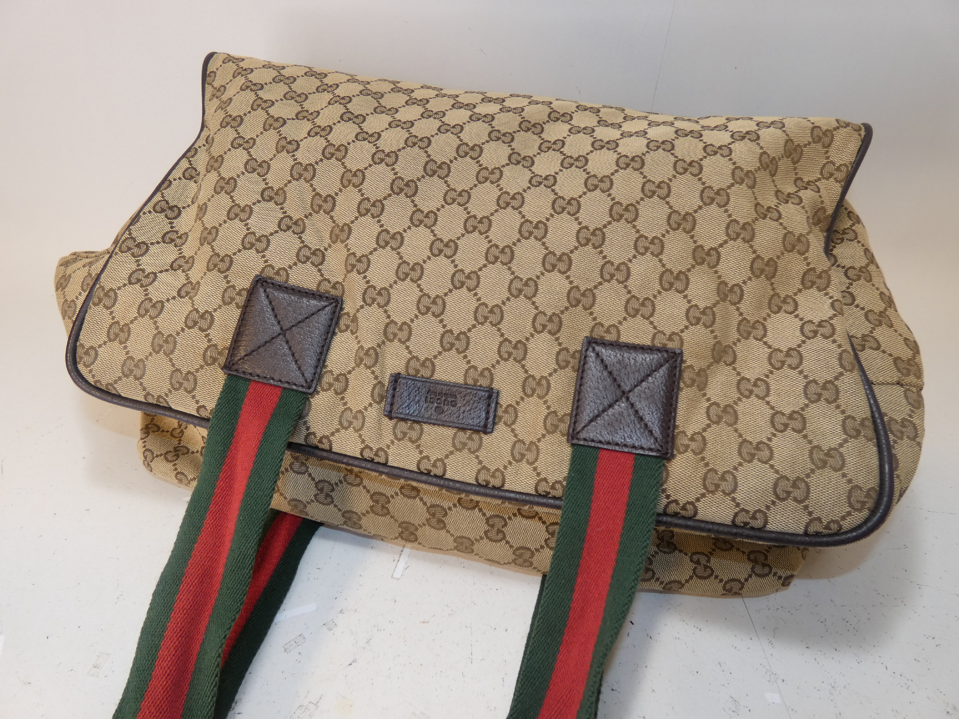 GG Canvas Square Sherry Hand Tote Bag — view 3