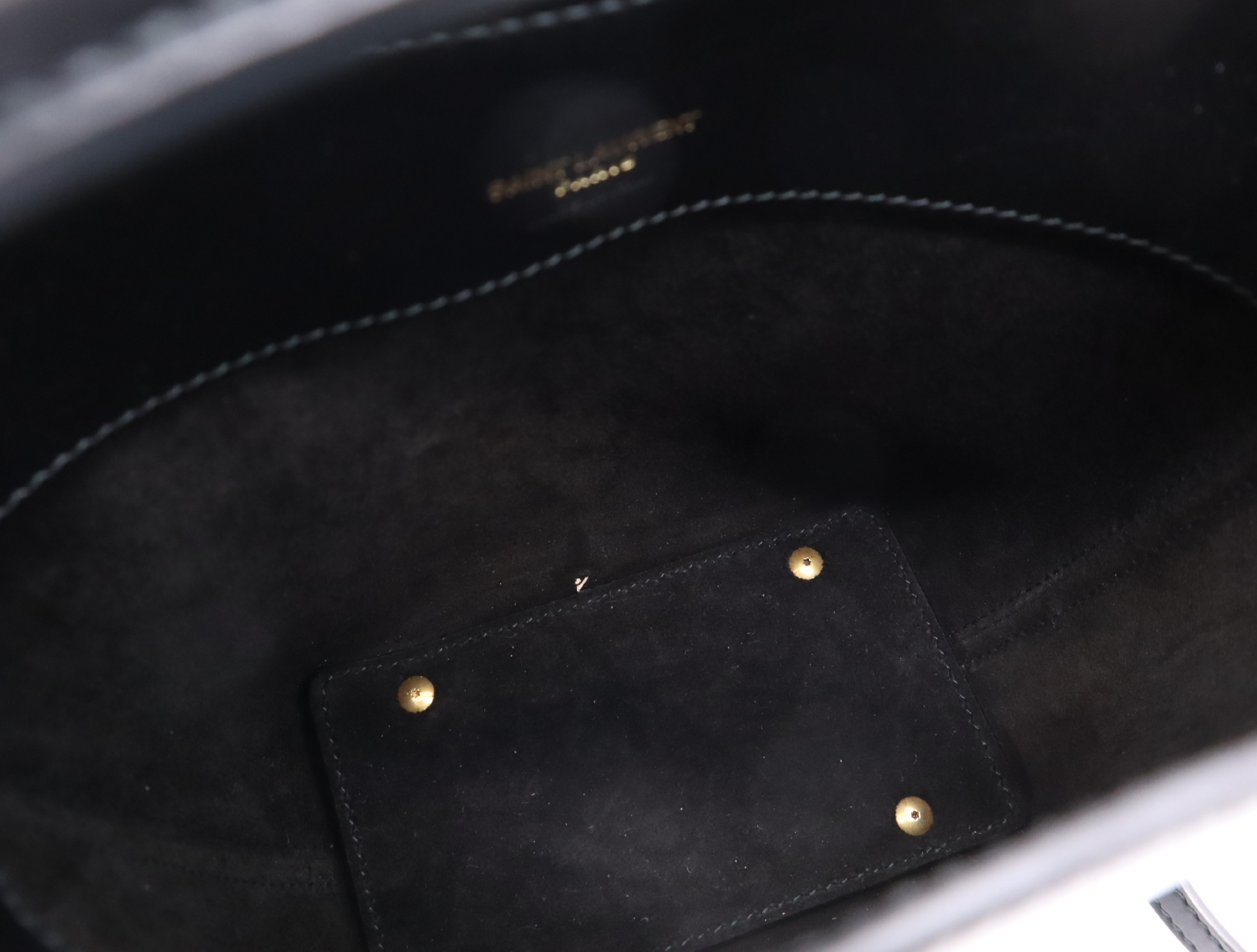 765870.0824 Leather YSL Logo Bucket Bag Black Gold Hardware Shoulder Bag — view 12