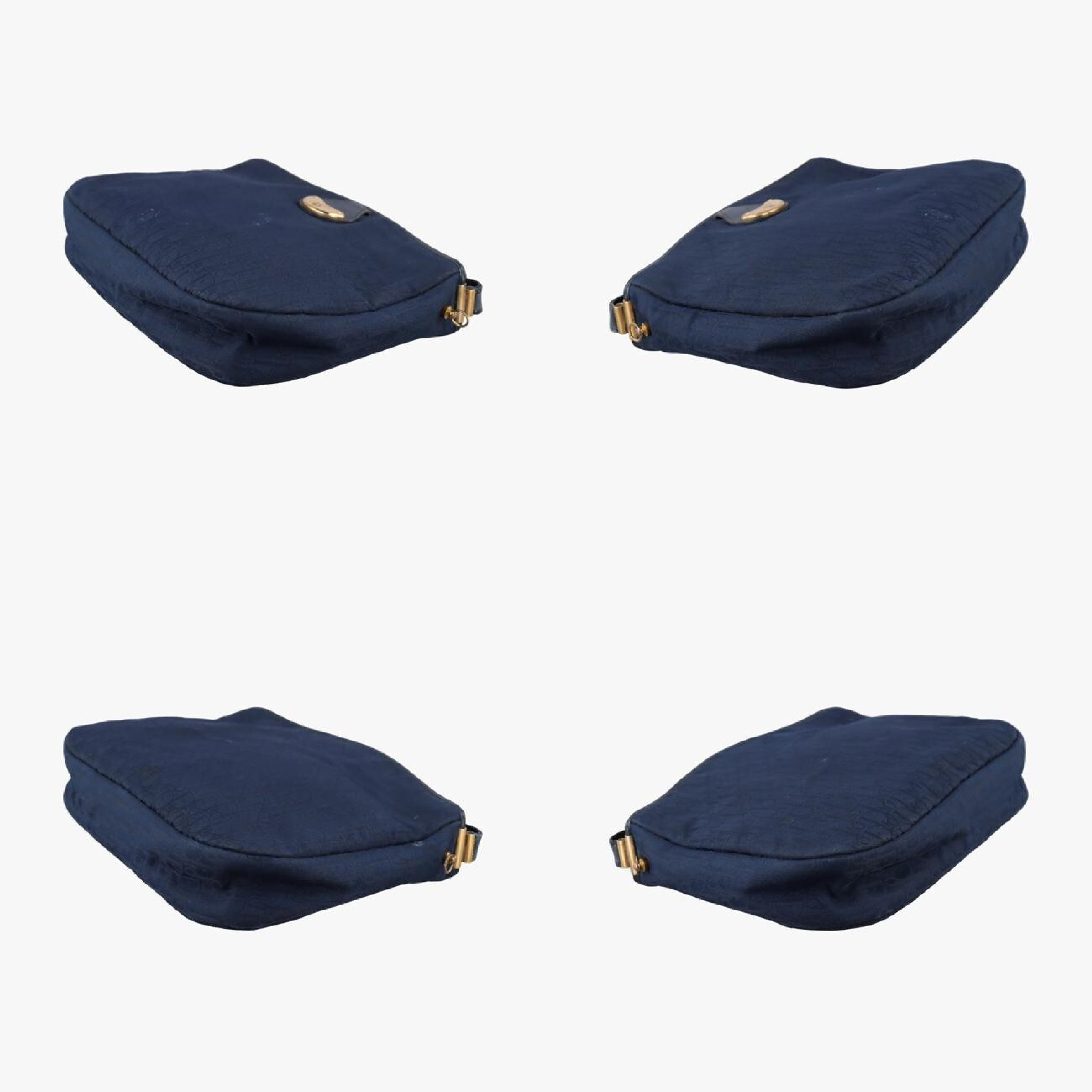 Trotter Navy Jacquard Canvas x Leather Shoulder Bag — view 4