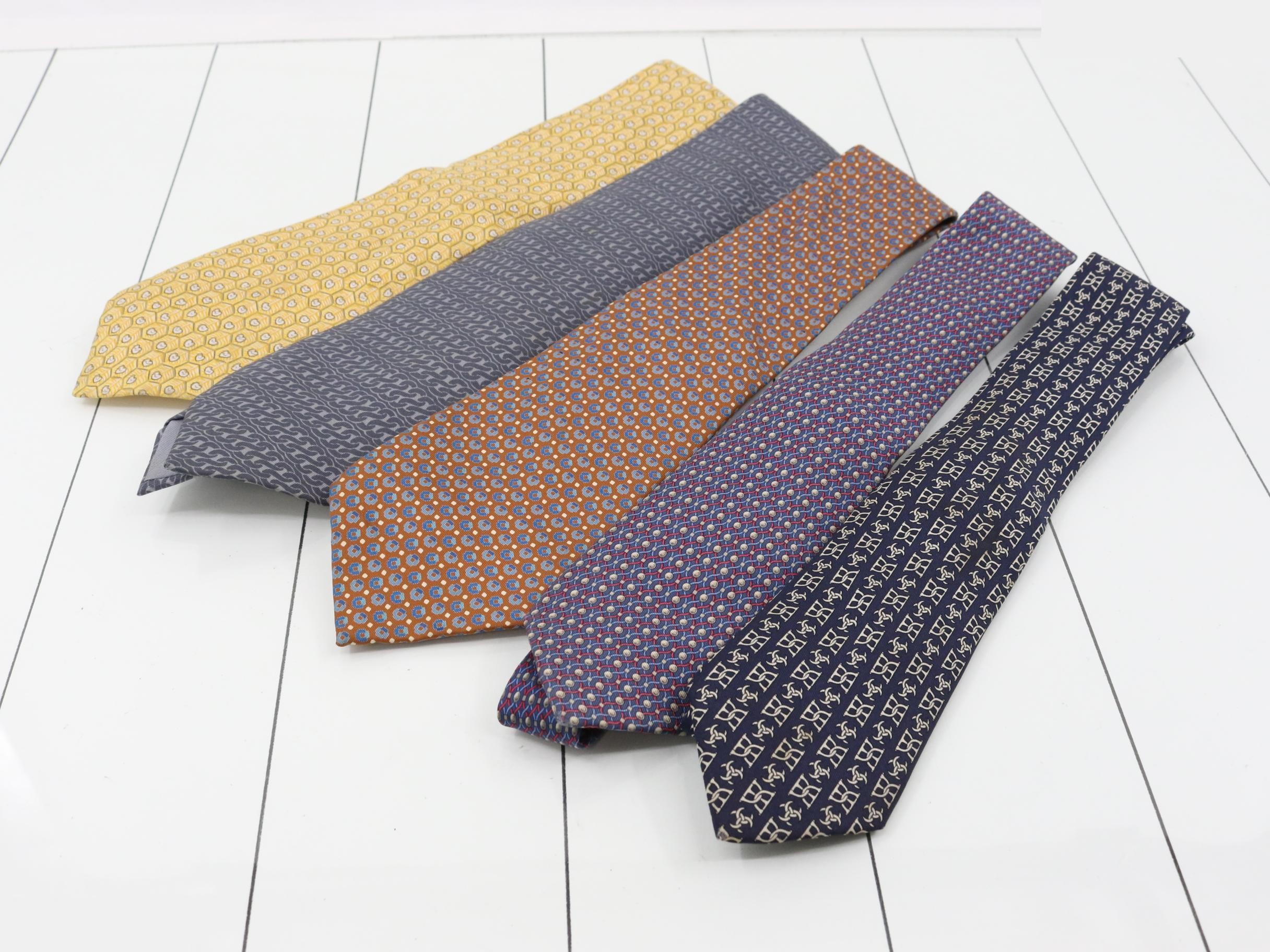 silk ties, set of 5