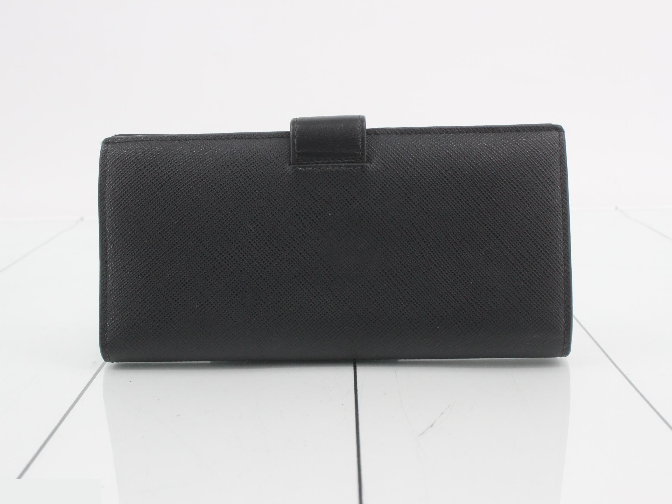 Saffiano Leather Long Wallet with IC Chip — view 2