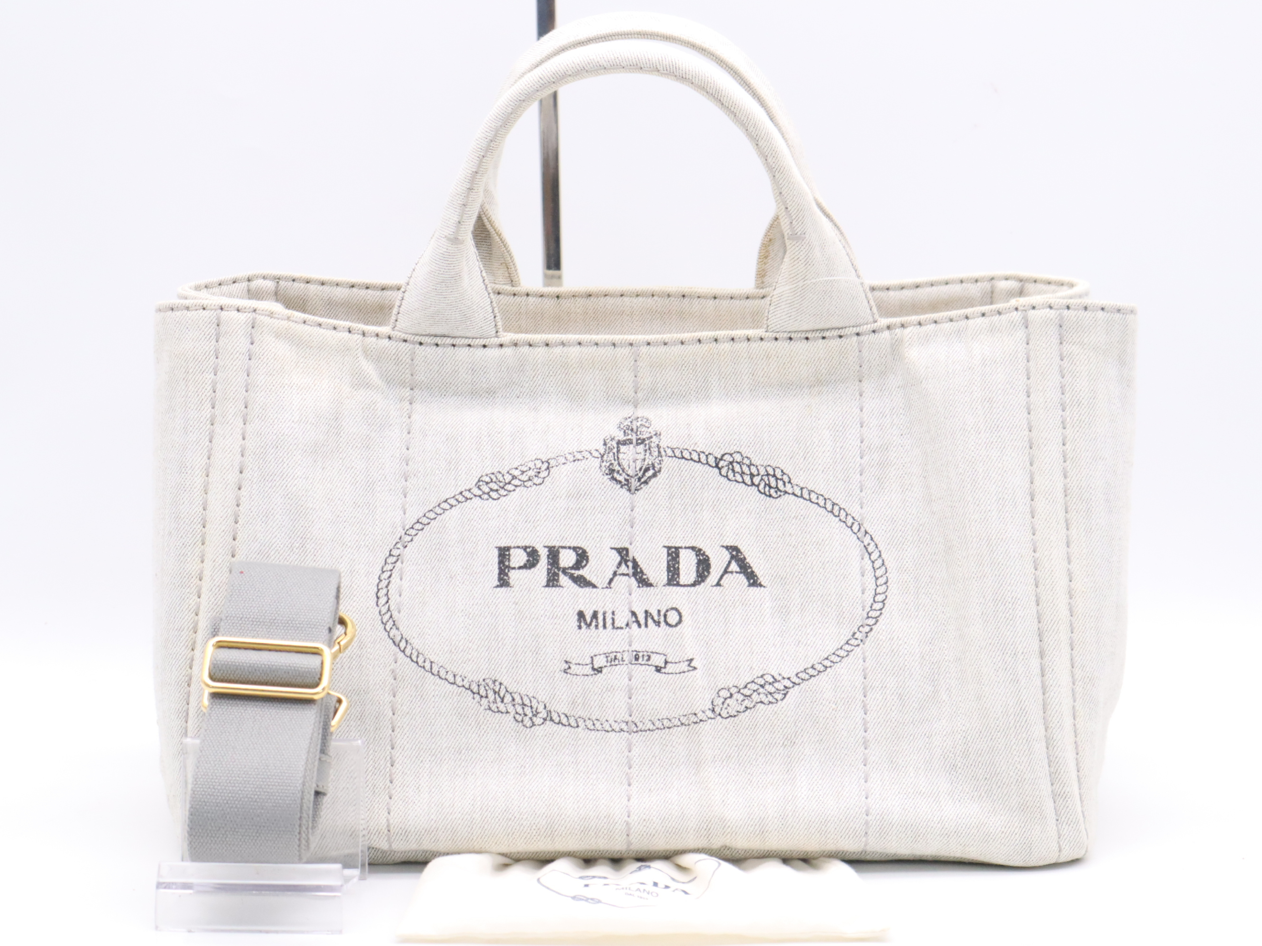 Denim Canapa Tote Bag with Shoulder Strap (Shoulder Bag)