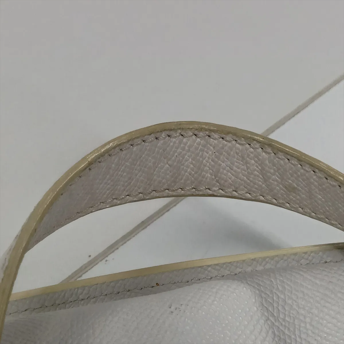 Logo Caviar Skin Tote Bag, White with Gold Hardware, 5580723, Series 5 — view 13