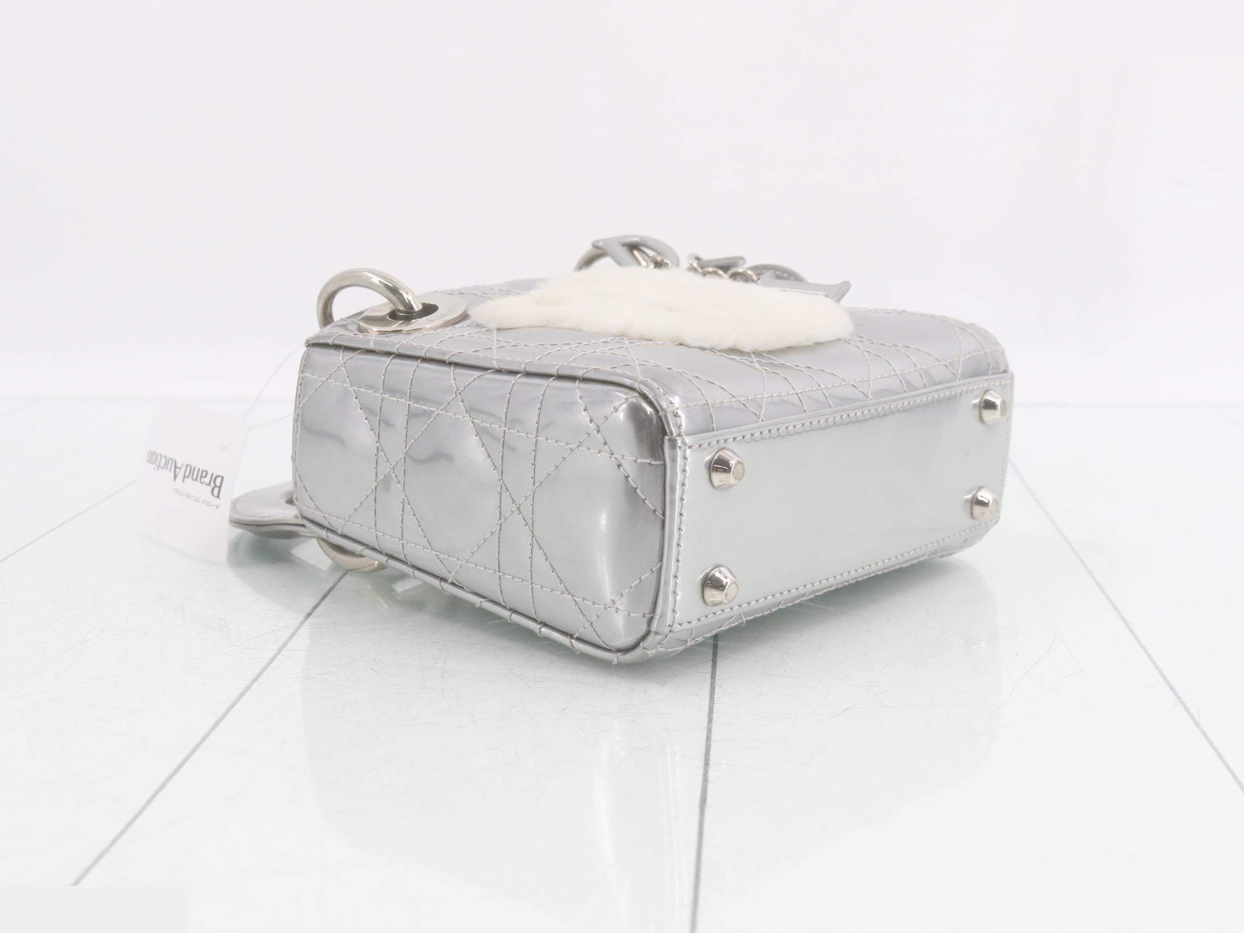 Baby Dior Lady 2-Way Handbag, Silver — view 5