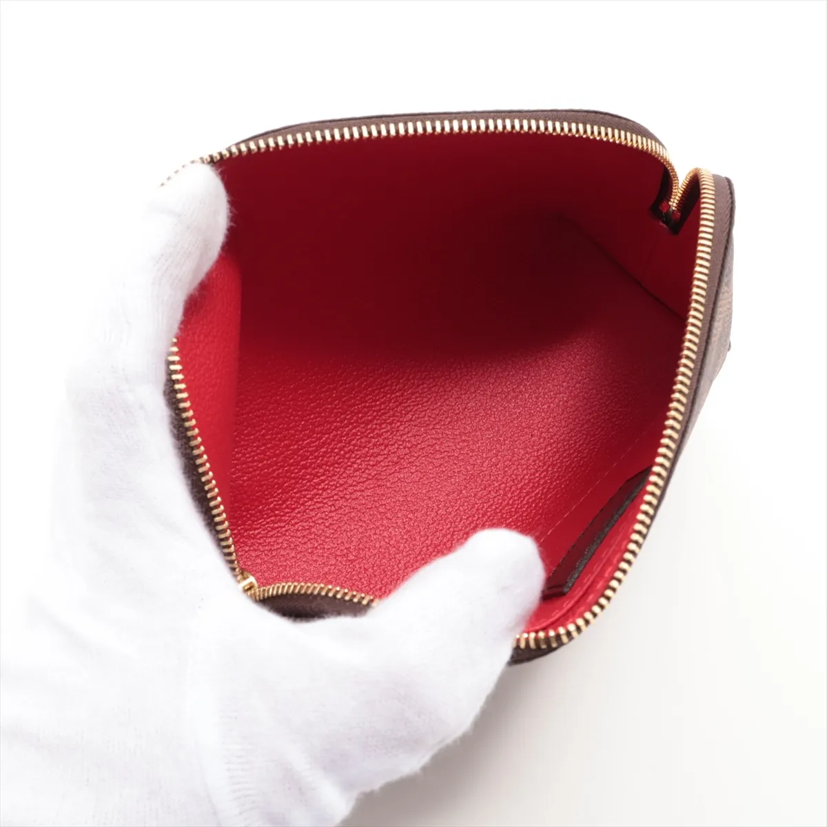 Damier Pochette Cosmetic PM N47516 SR5106 Brown Pouch — view 3