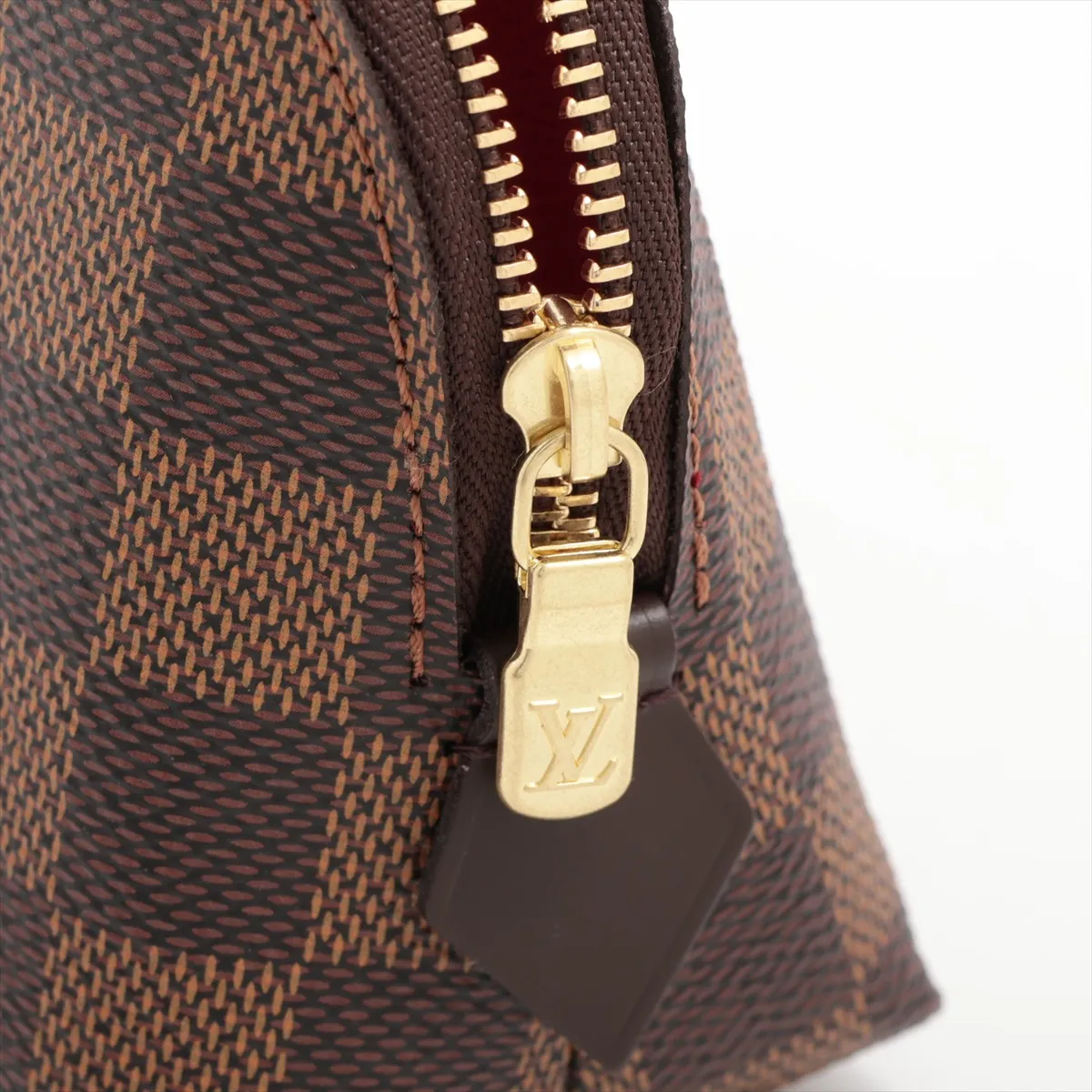 Damier Pochette Cosmetic PM N47516 SR5106 Brown Pouch — view 5