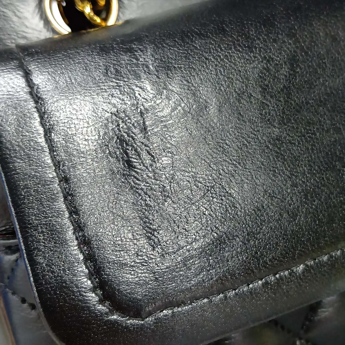 [Individually packaged] Chanel Matelassé 25 Lambskin Double Flap Double Chain Bag, Black with Gold Hardware, 1753611, Series 1, A01112 — view 15