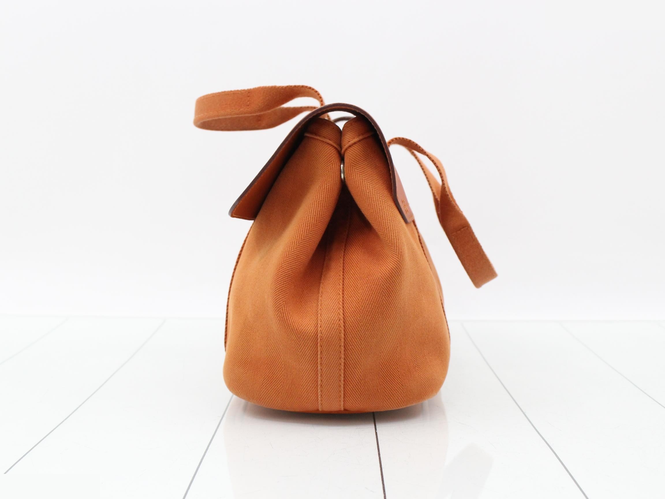 Valparaiso PM Canvas Handbag with Pouch, Brown — view 3