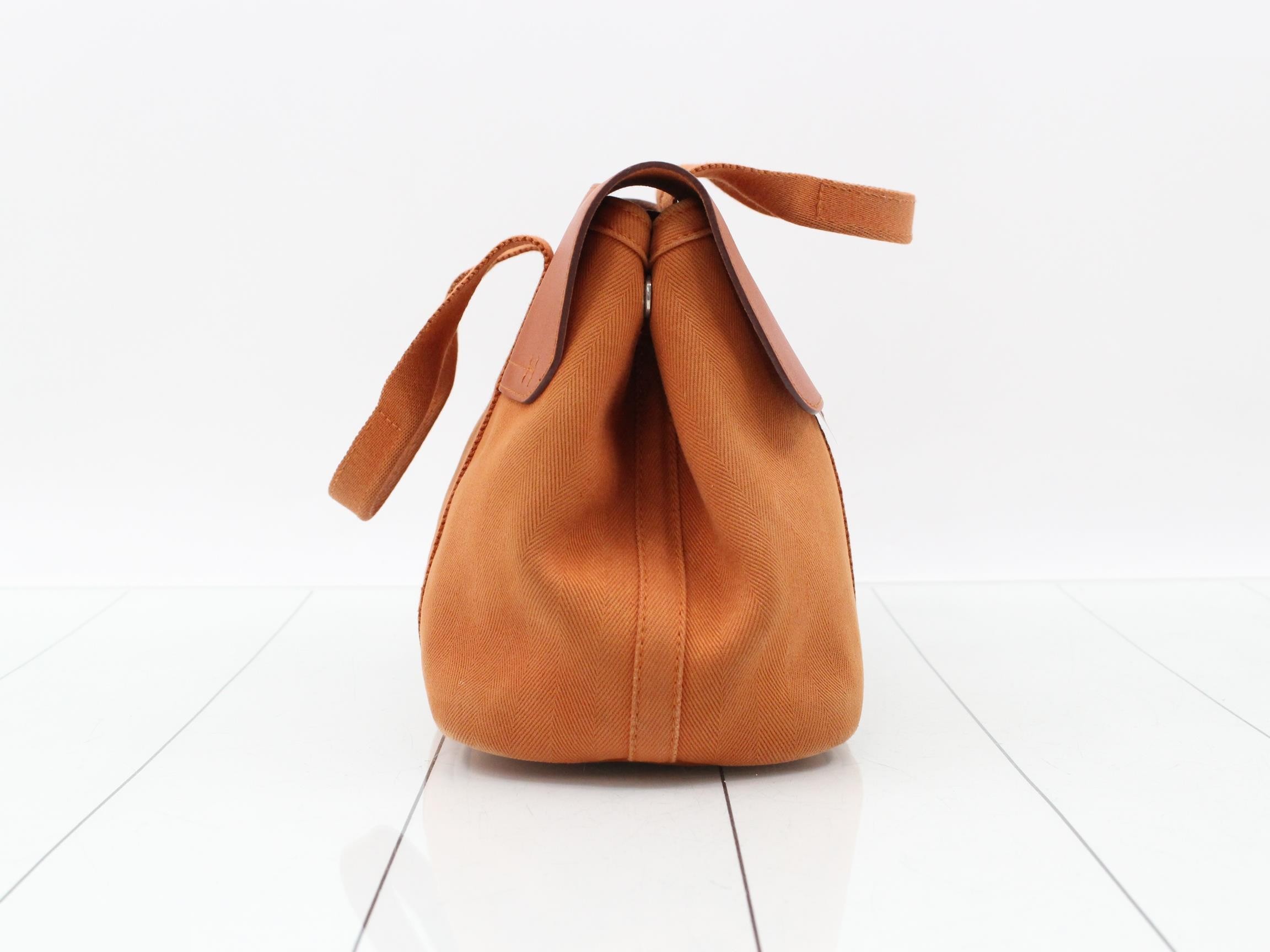 Valparaiso PM Canvas Handbag with Pouch, Brown — view 4