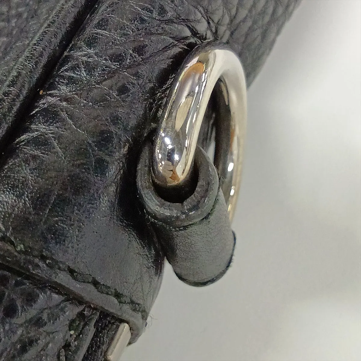 Interlocking G Leather Business Bag, Black — view 11