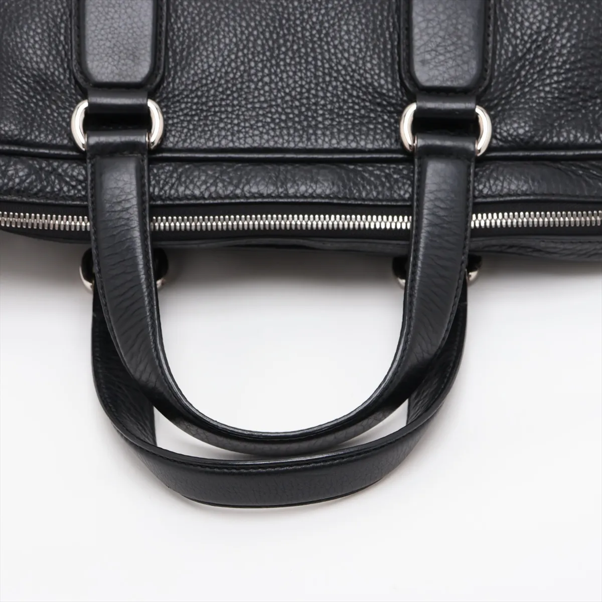 Interlocking G Leather Business Bag, Black — view 5