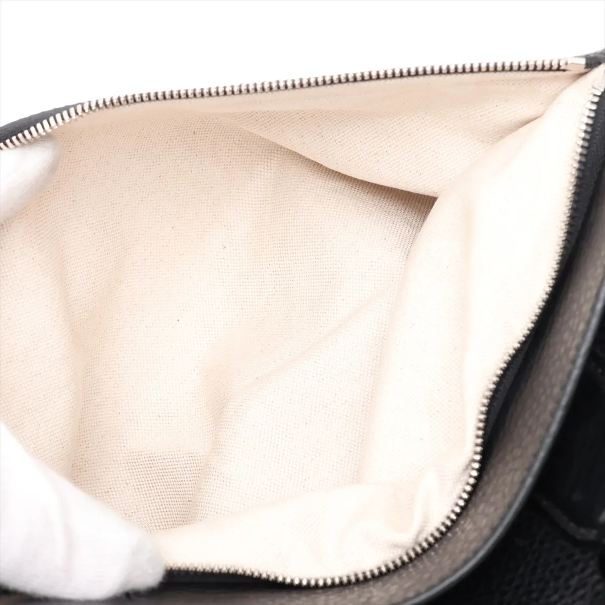 Interlocking G Leather Business Bag, Black — view 9