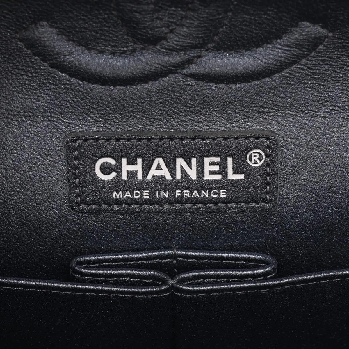 [Individually packaged] Chanel Matelassé 25 Caviar Skin Double Flap Double Chain Bag, Gray, Gunmetal Hardware, 20325728, Serial Number in the 20s, A01112 — view 11