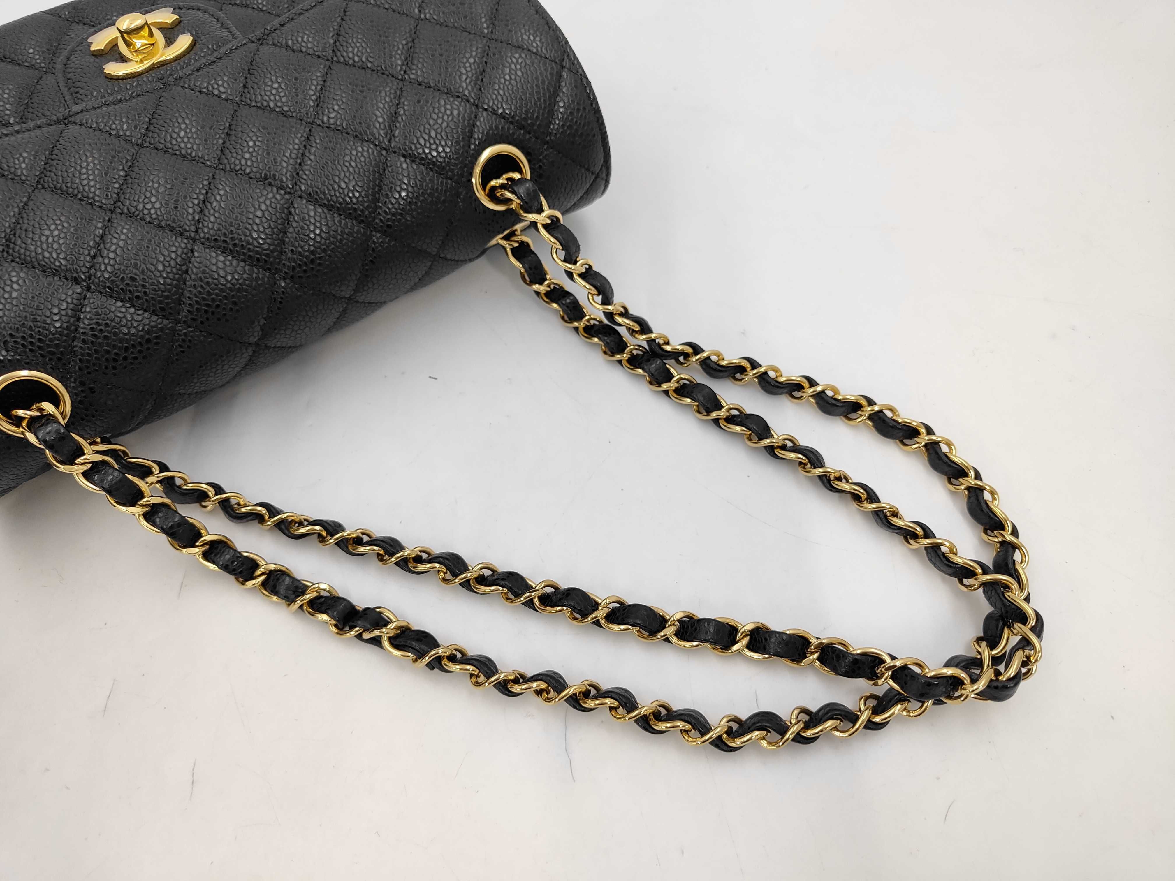 CF Black Gold Calfskin Shoulder Bag — view 5